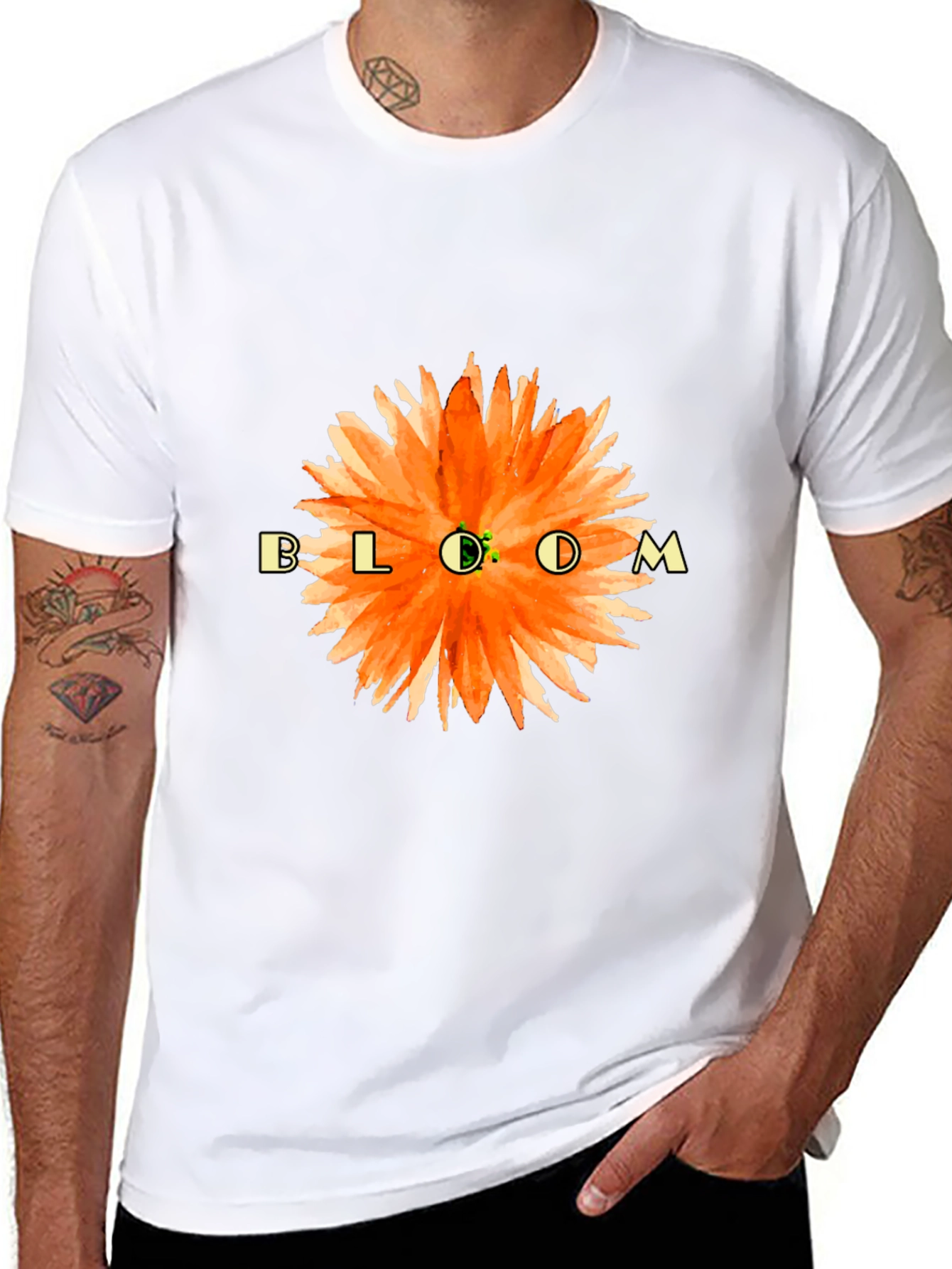 Bloom Floral Graphic T-Shirt - Black