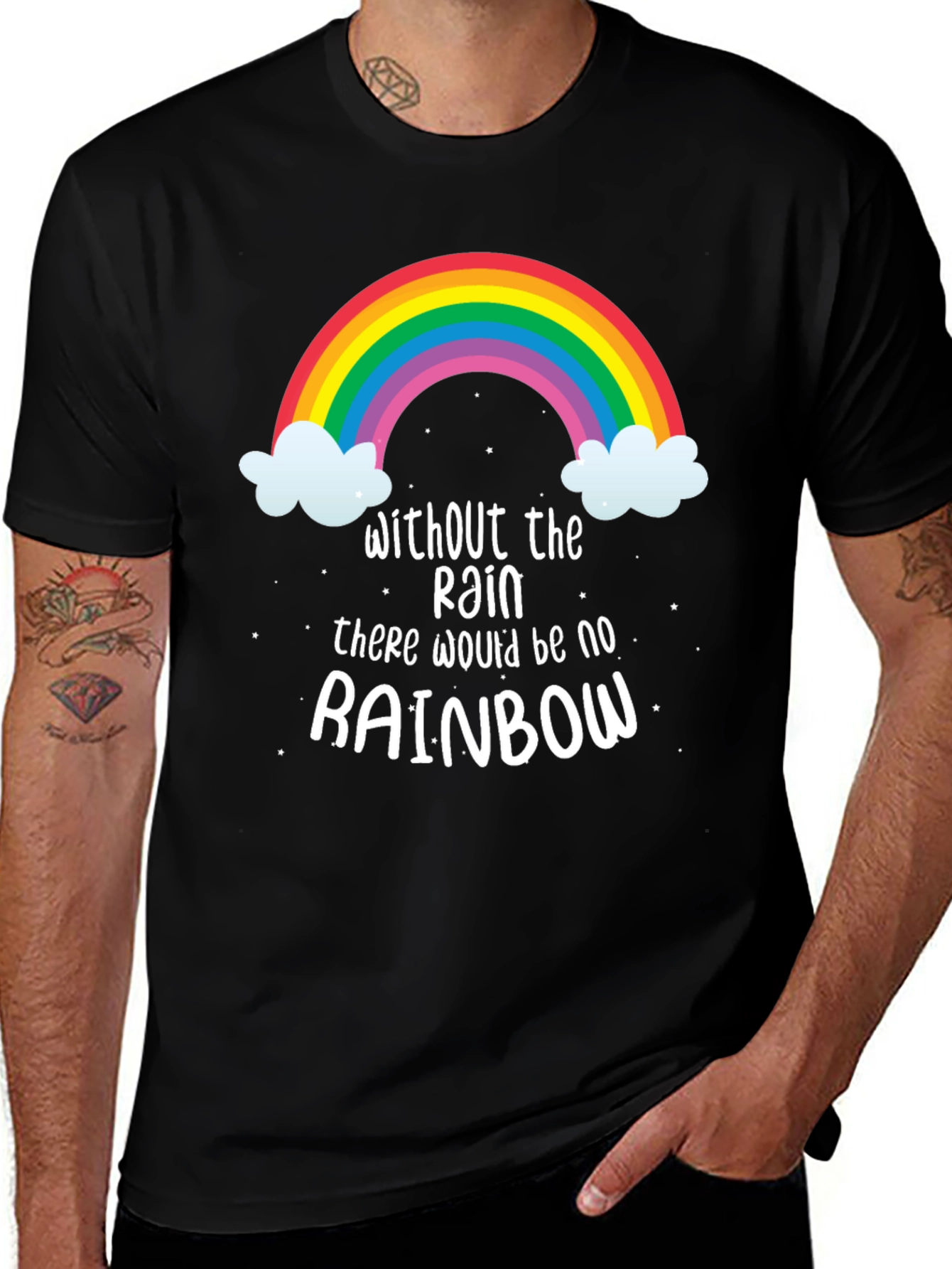 Rainbow Graphic T-Shirt - Inspirational Design