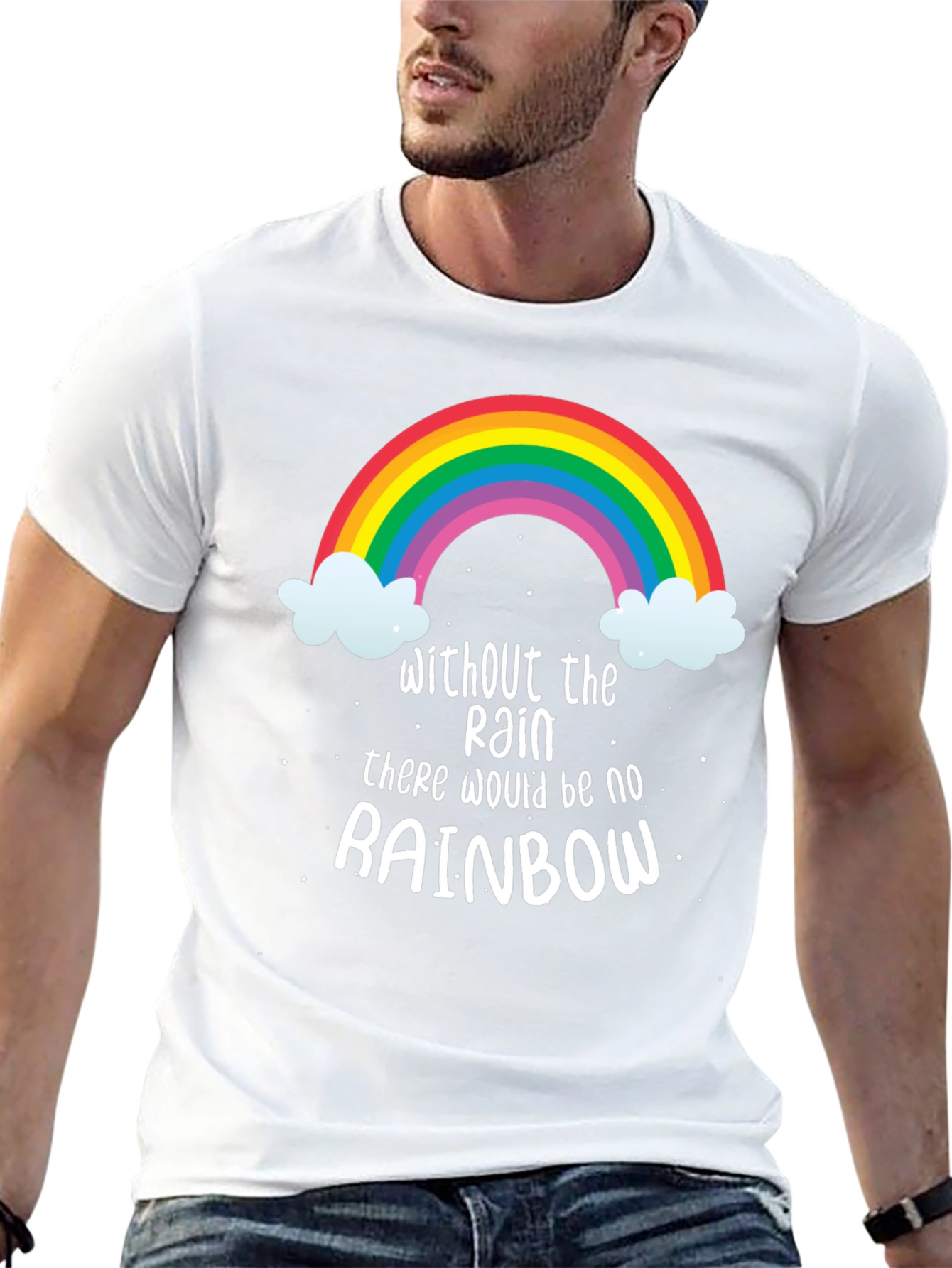 Rainbow Graphic T-Shirt - Inspirational Design