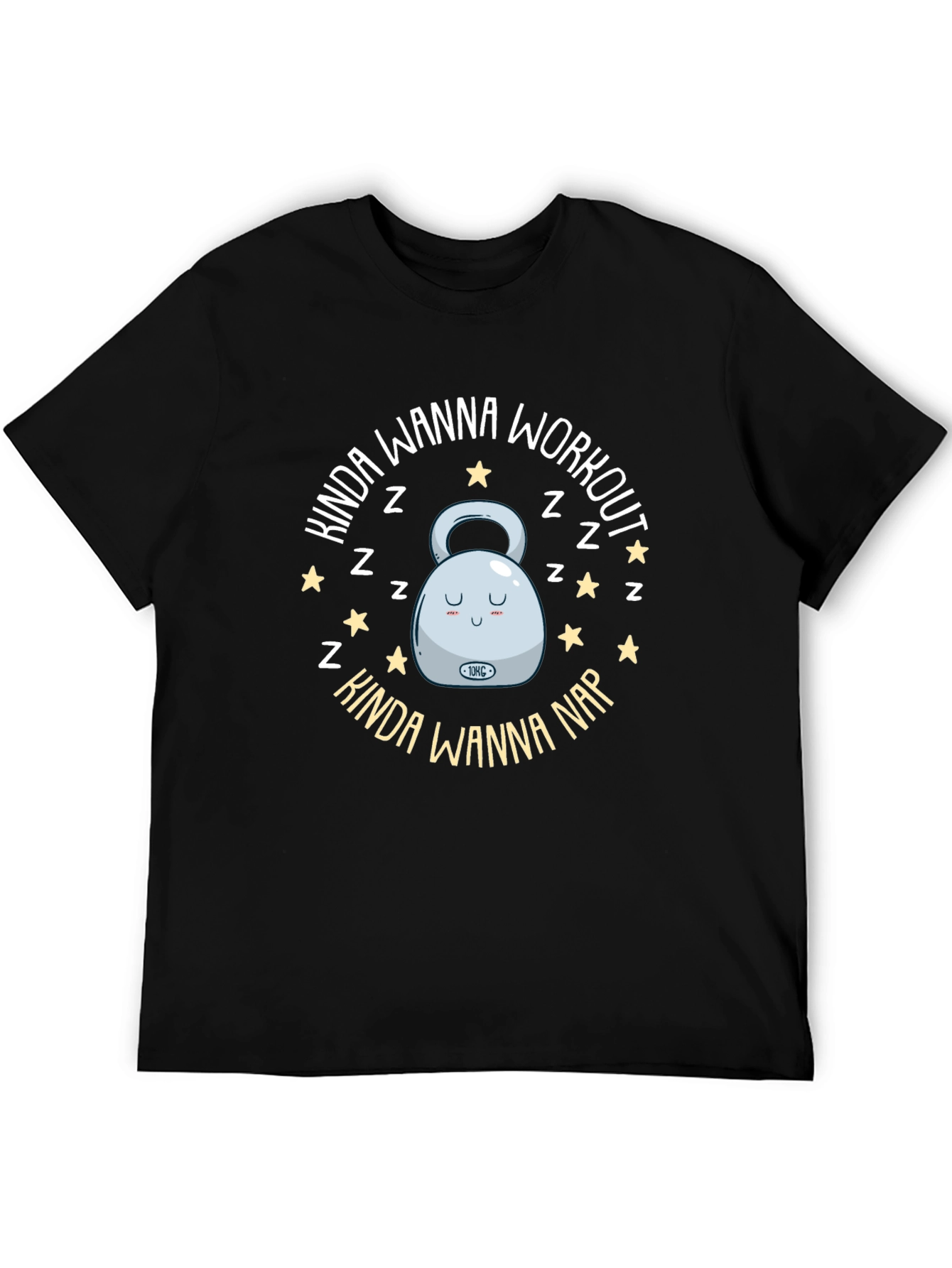 Kinda Wanna Workout Nap Black T-Shirt