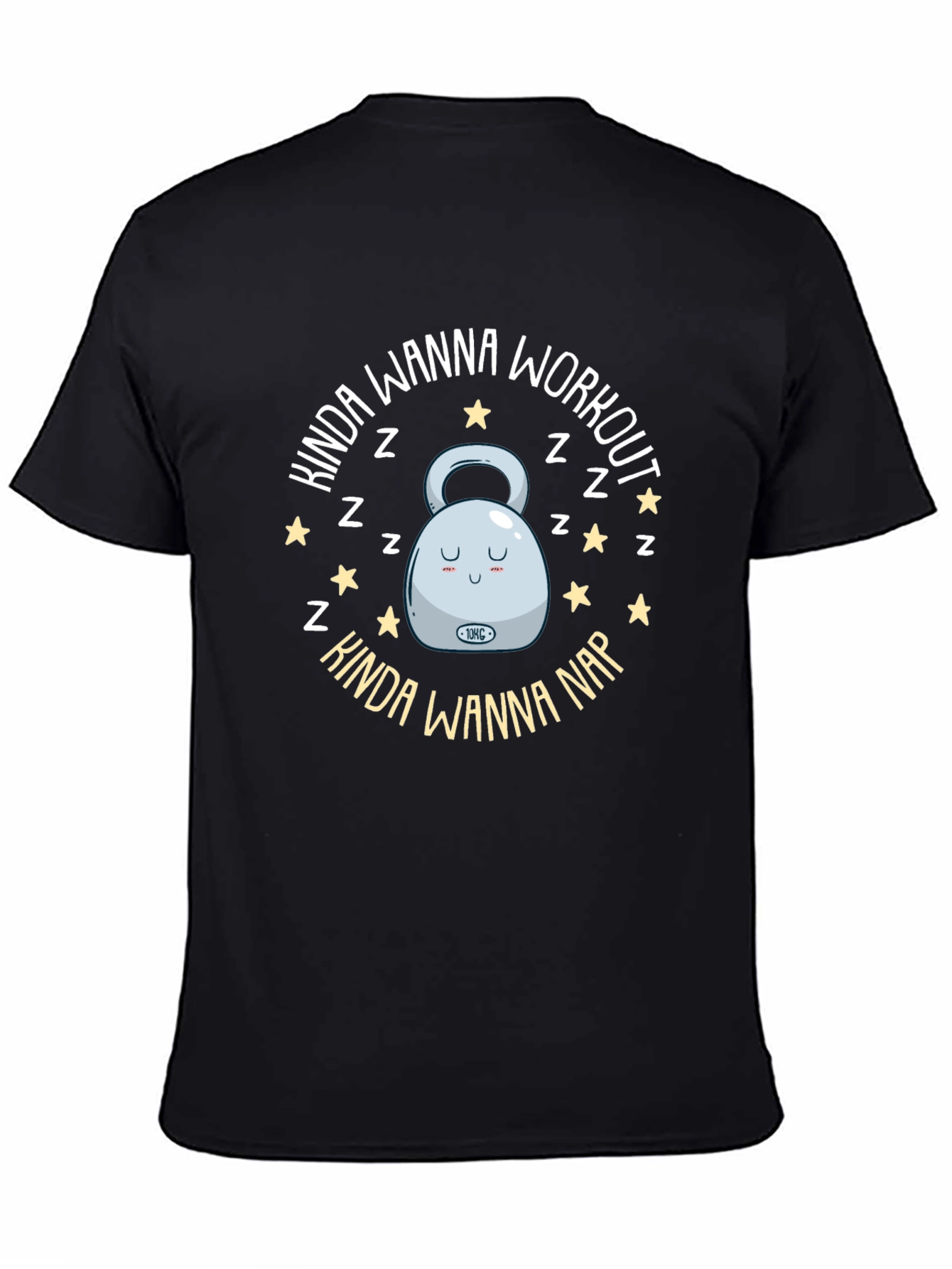 Kinda Wanna Workout Nap Black T-Shirt