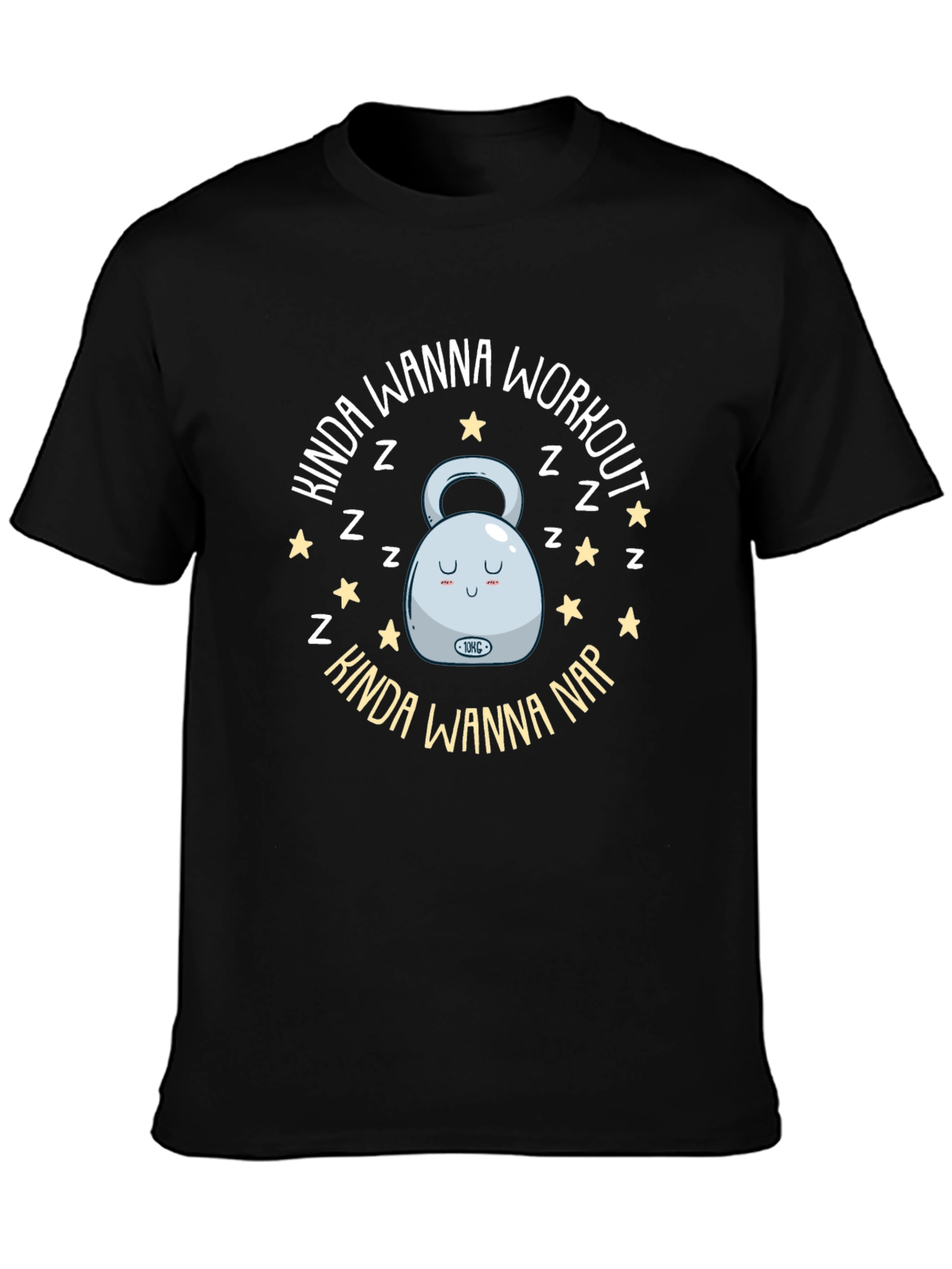 Kinda Wanna Workout Nap Black T-Shirt