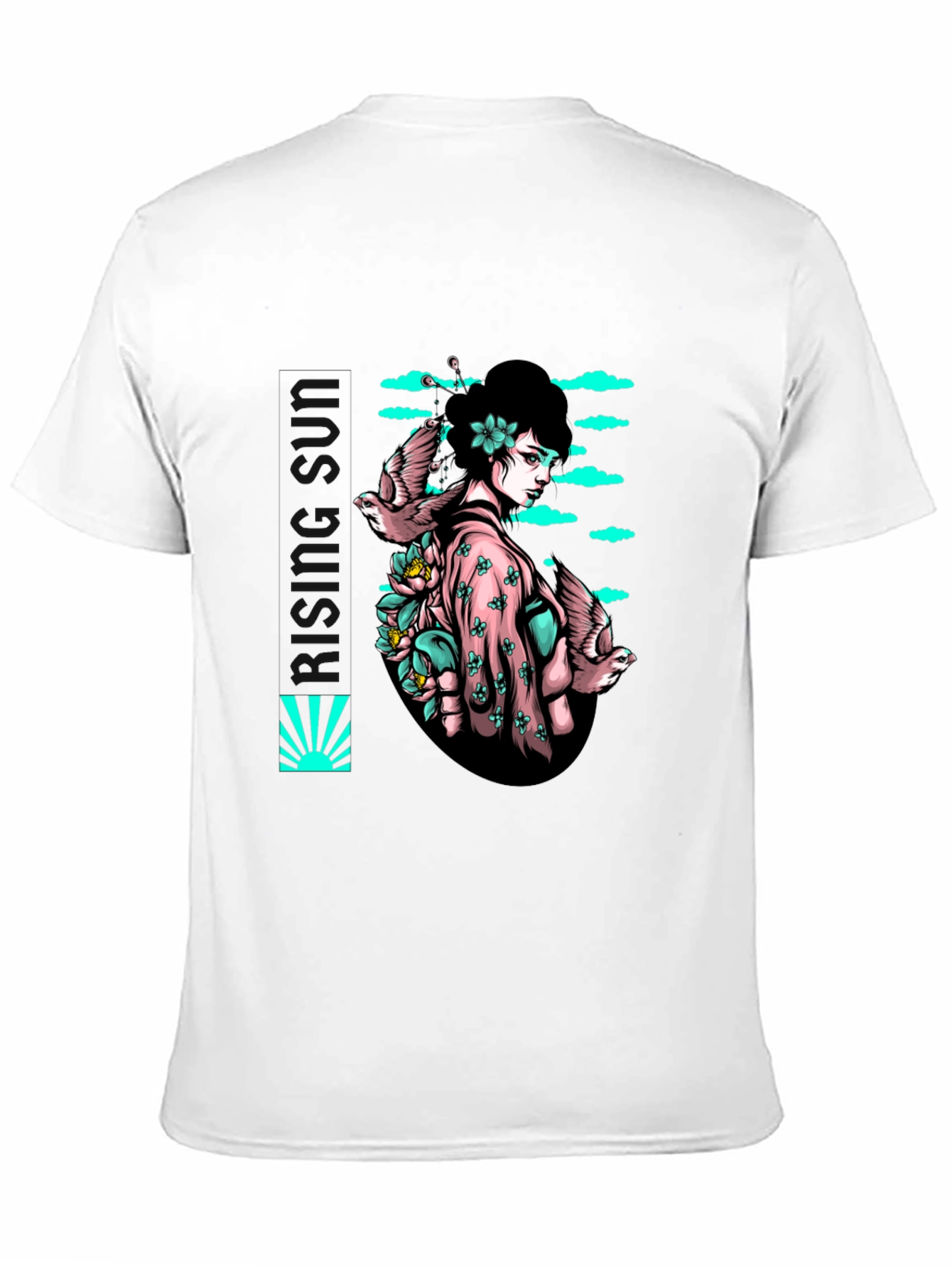 Geisha Bird T-Shirt - Unique Graphic Tee