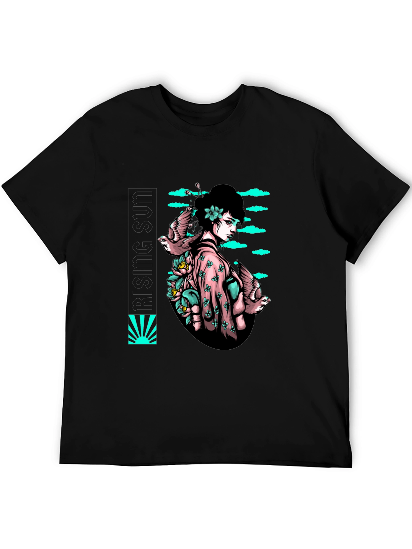 Geisha Bird T-Shirt - Unique Graphic Tee