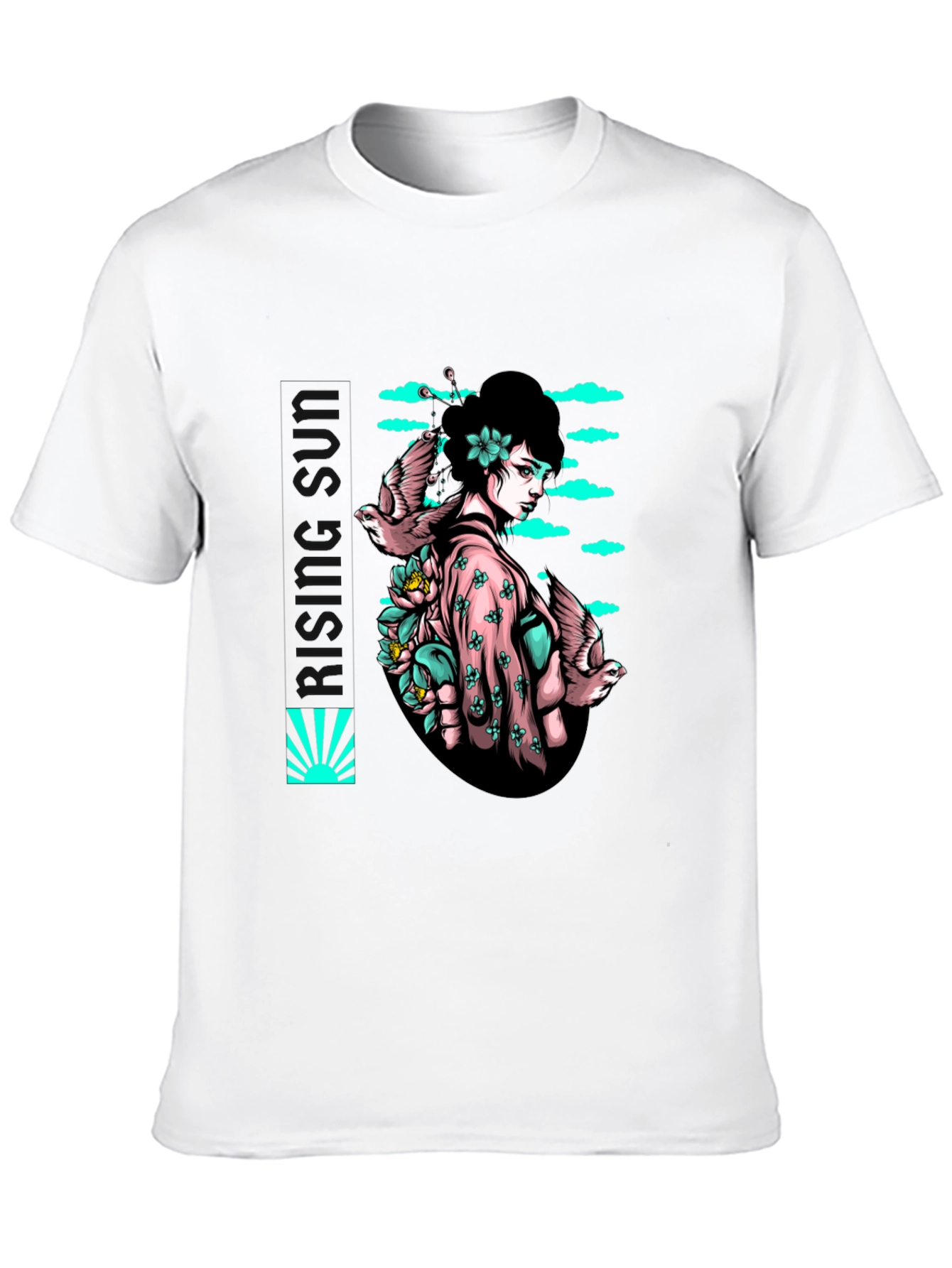 Geisha Bird T-Shirt - Unique Graphic Tee