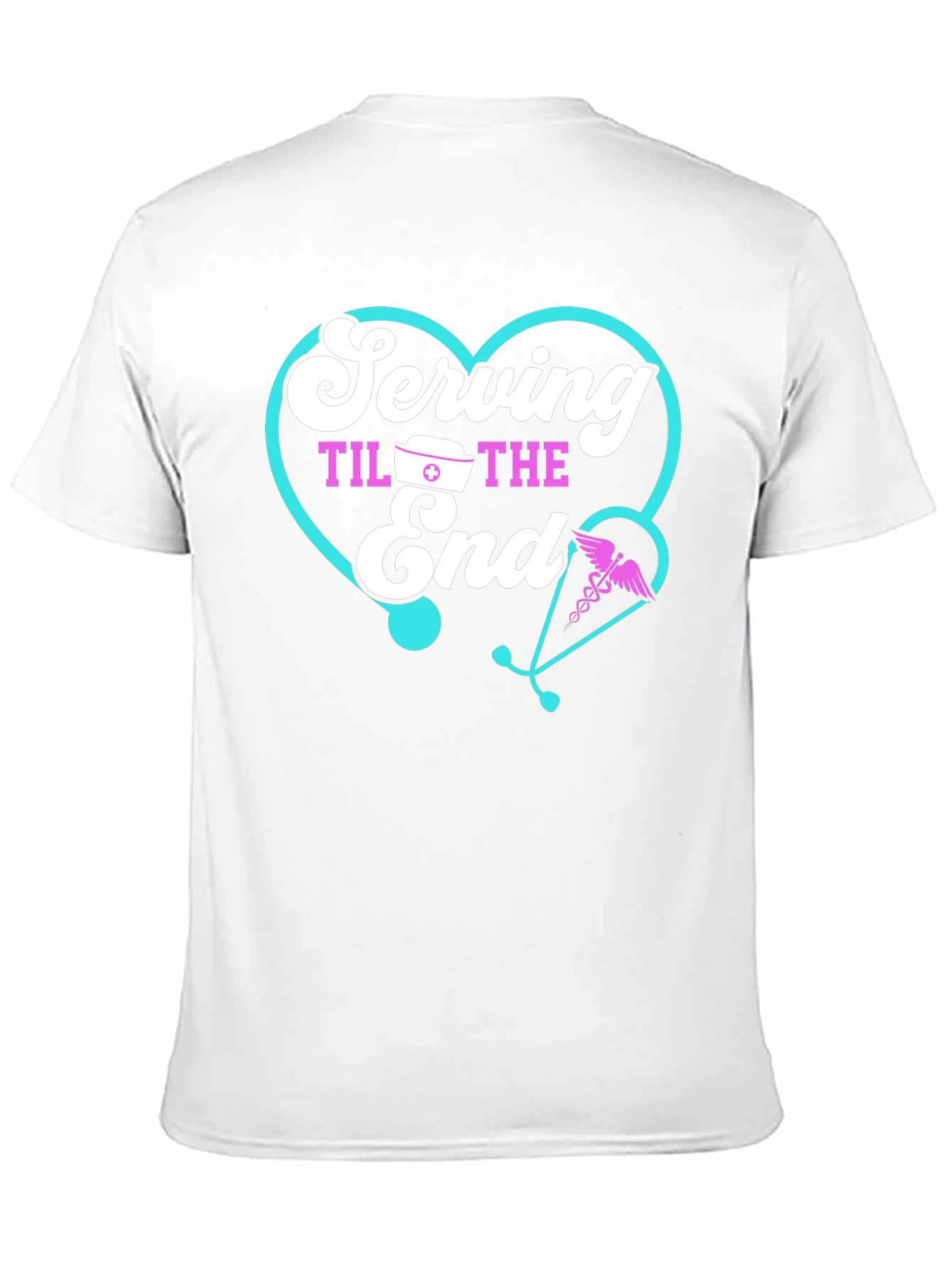 Serving Til The End Black T-Shirt - Nurse Appreciation