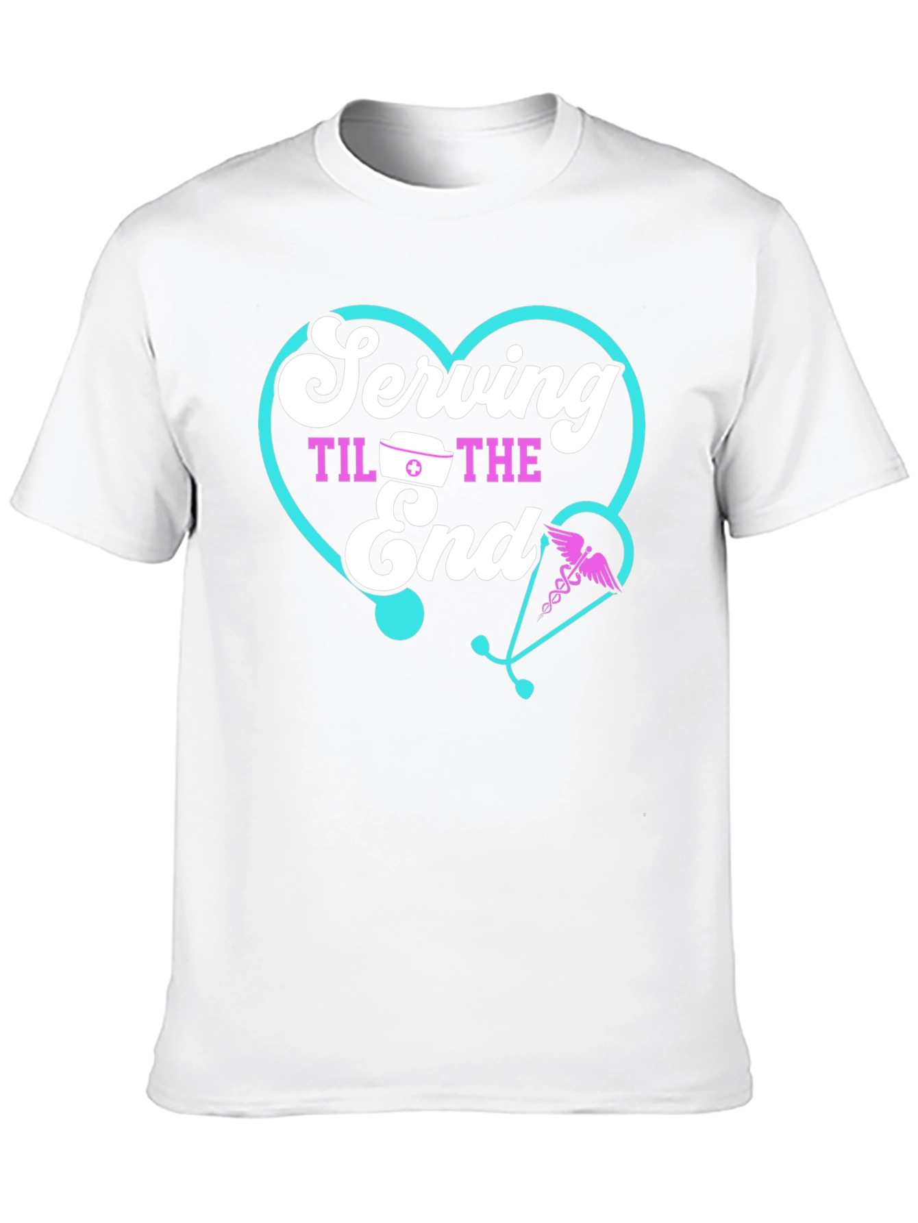 Serving Til The End Black T-Shirt - Nurse Appreciation
