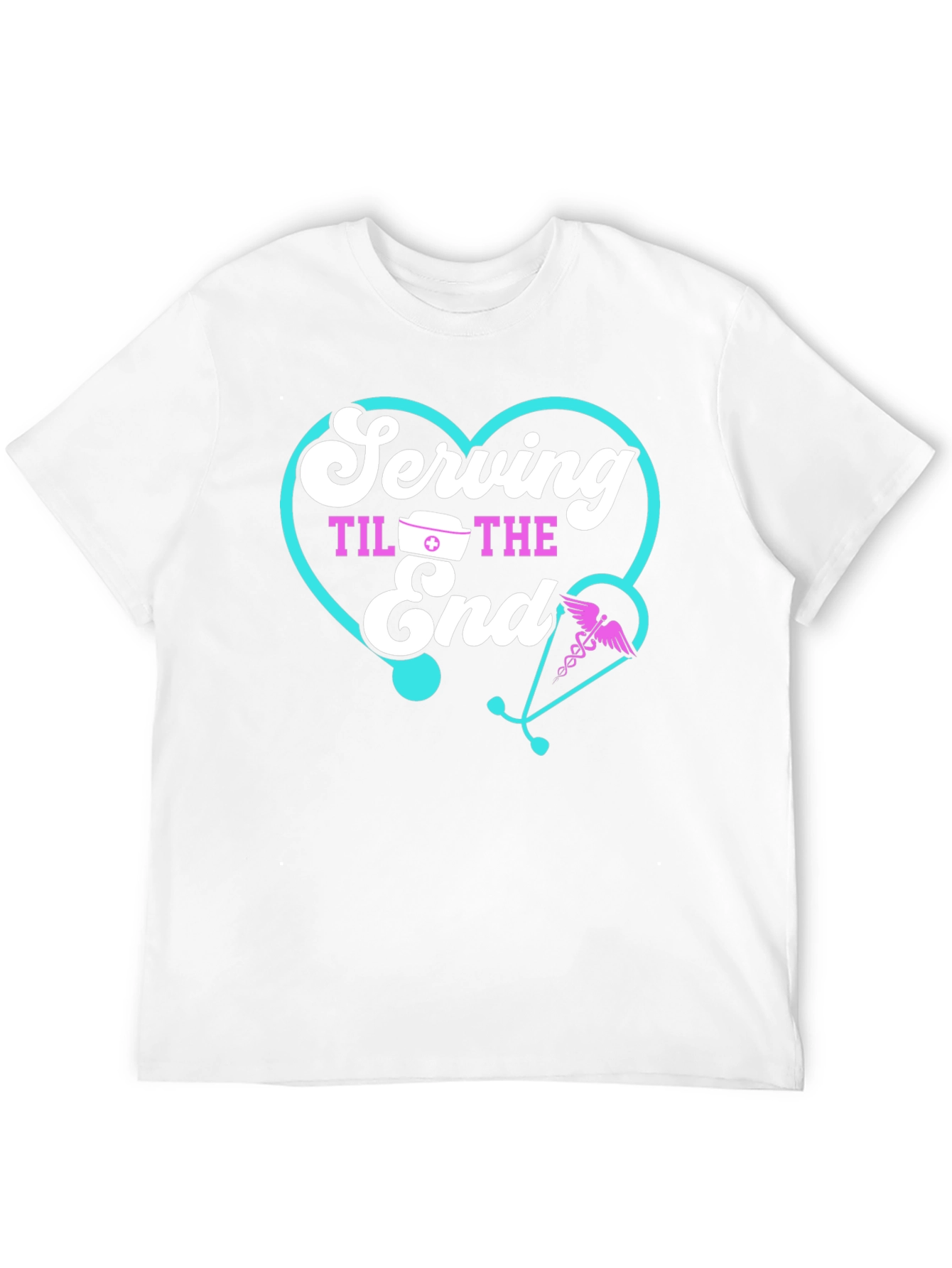 Serving Til The End Black T-Shirt - Nurse Appreciation