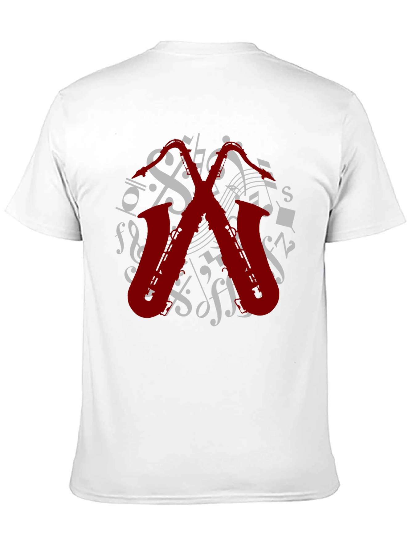 Musical Saxophone Graphic Tee - Black Cotton T-Shirt