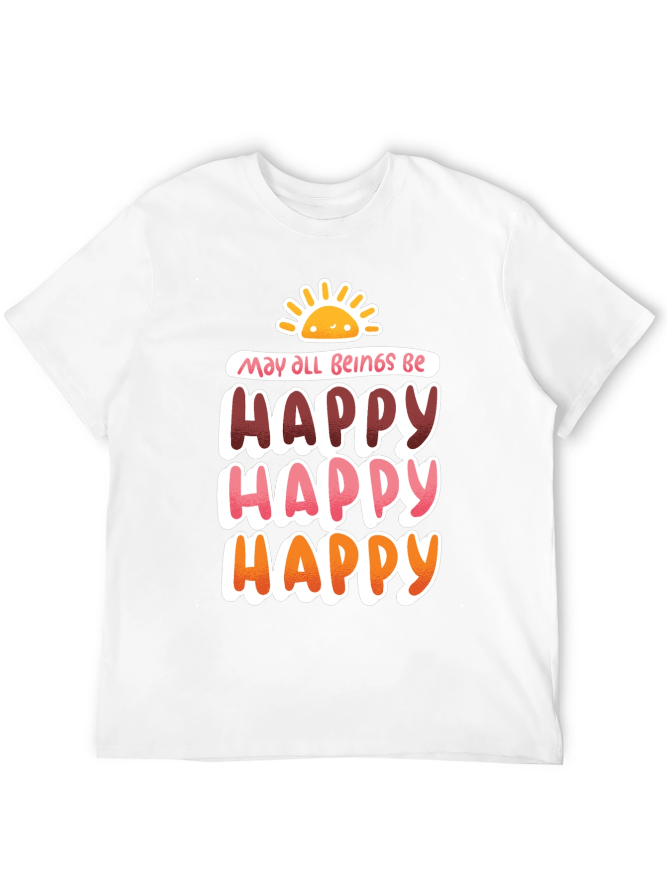 Happy Graphic Tee - May All Beings Be Happy