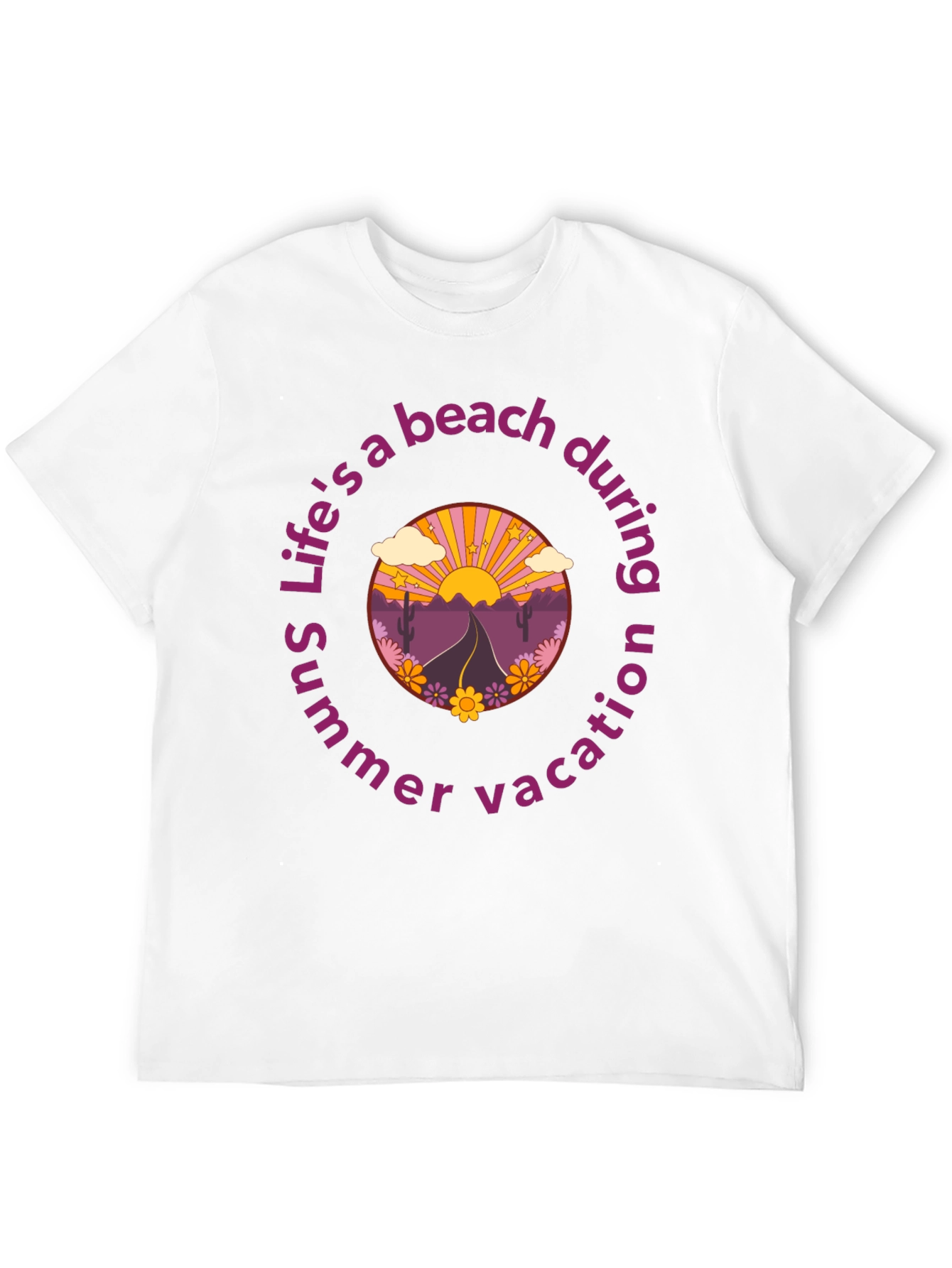 Retro Beach Vacation Graphic T-Shirt