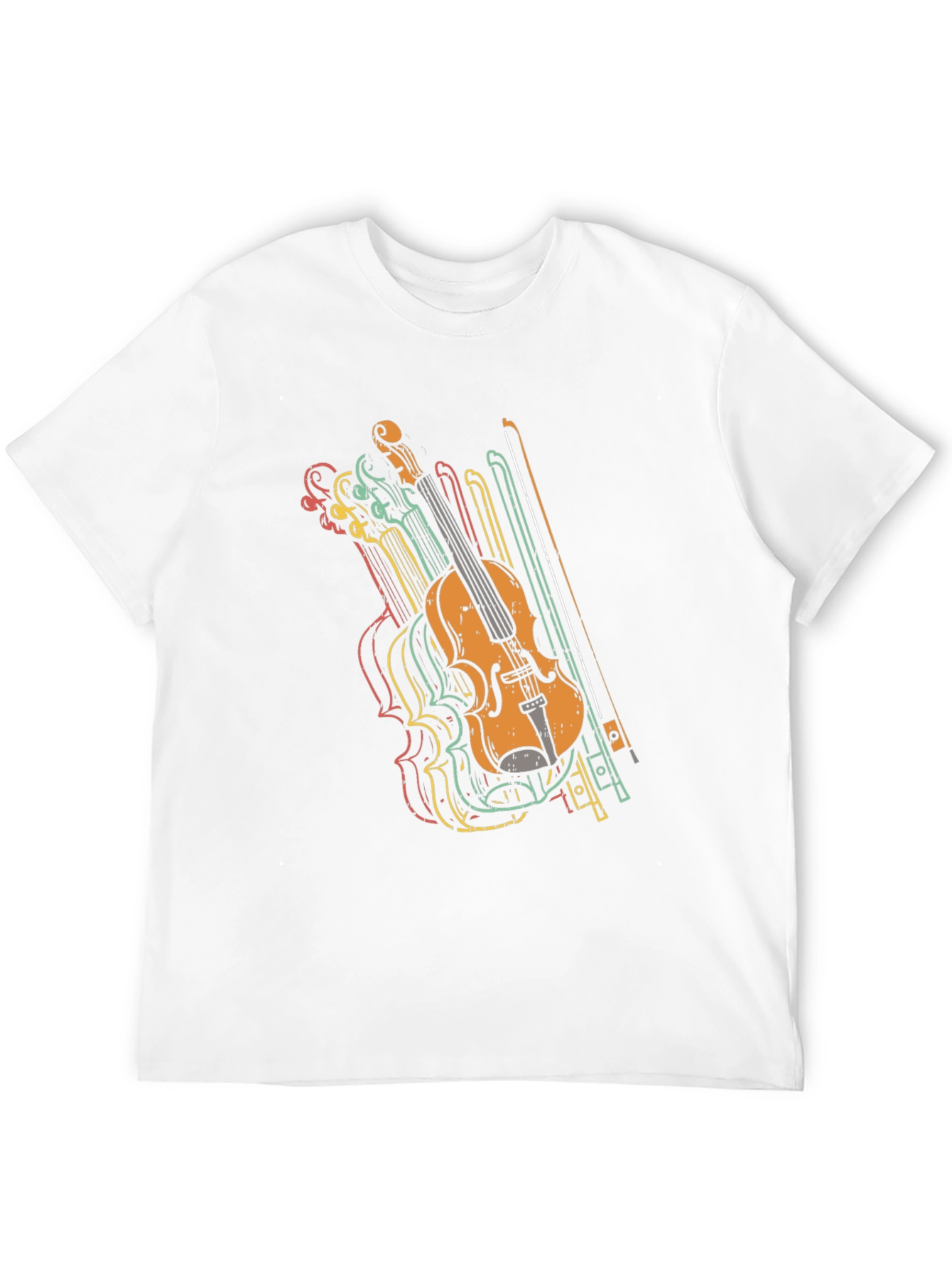 Retro Violin Graphic Tee - Music Lovers T-Shirt