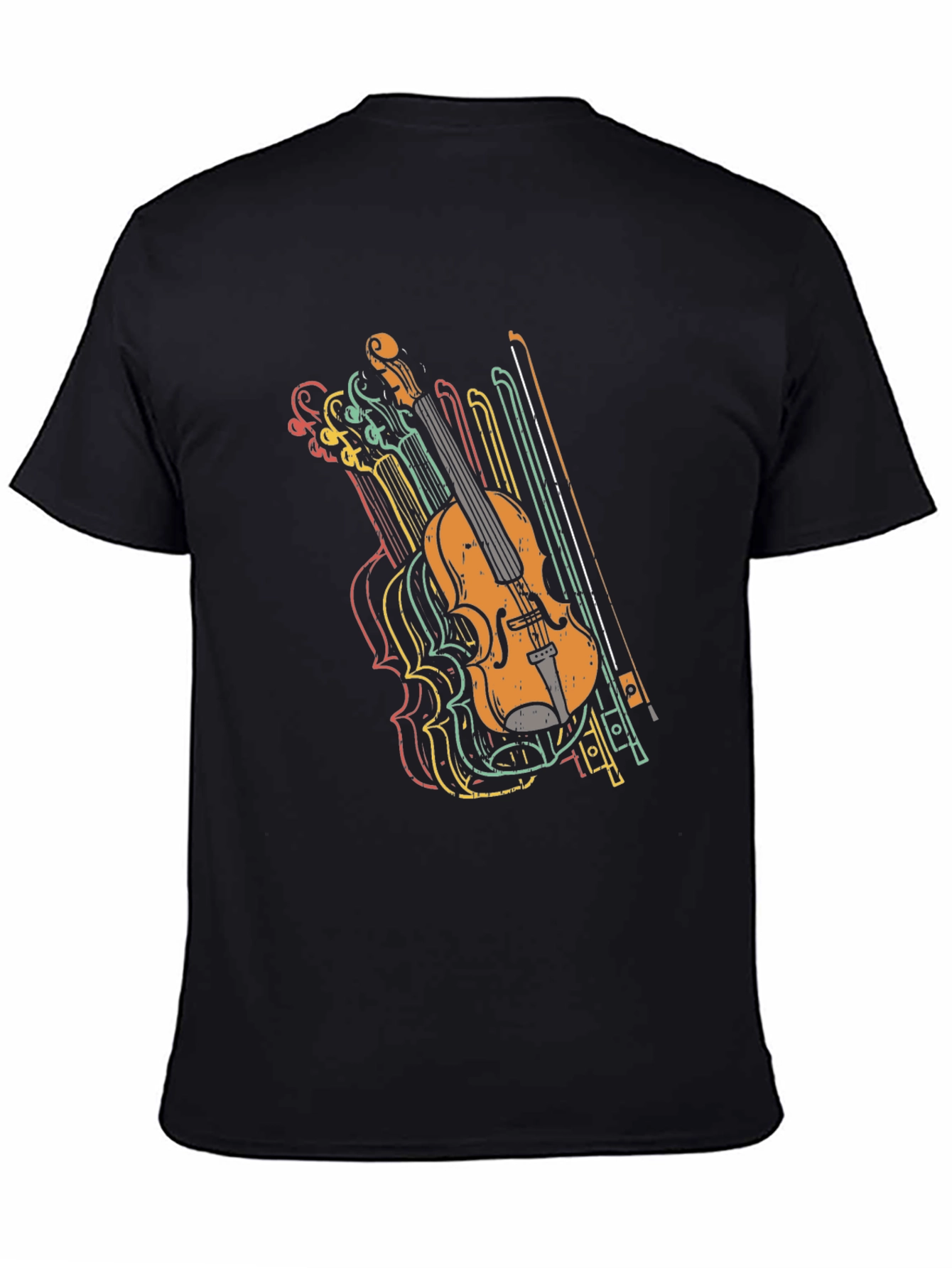 Retro Violin Graphic Tee - Music Lovers T-Shirt