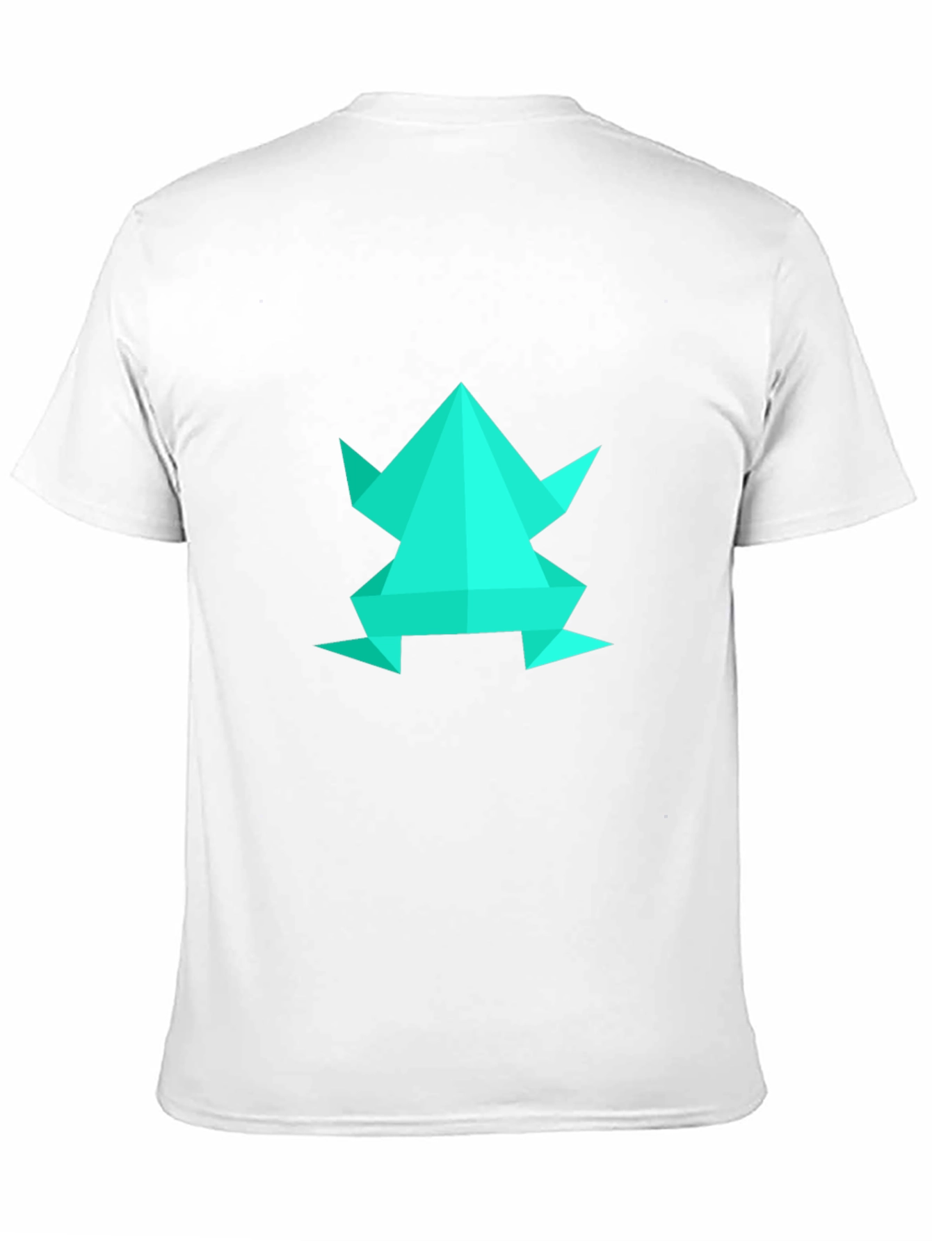 Geometric Frog Graphic Tee - Black Cotton Blend