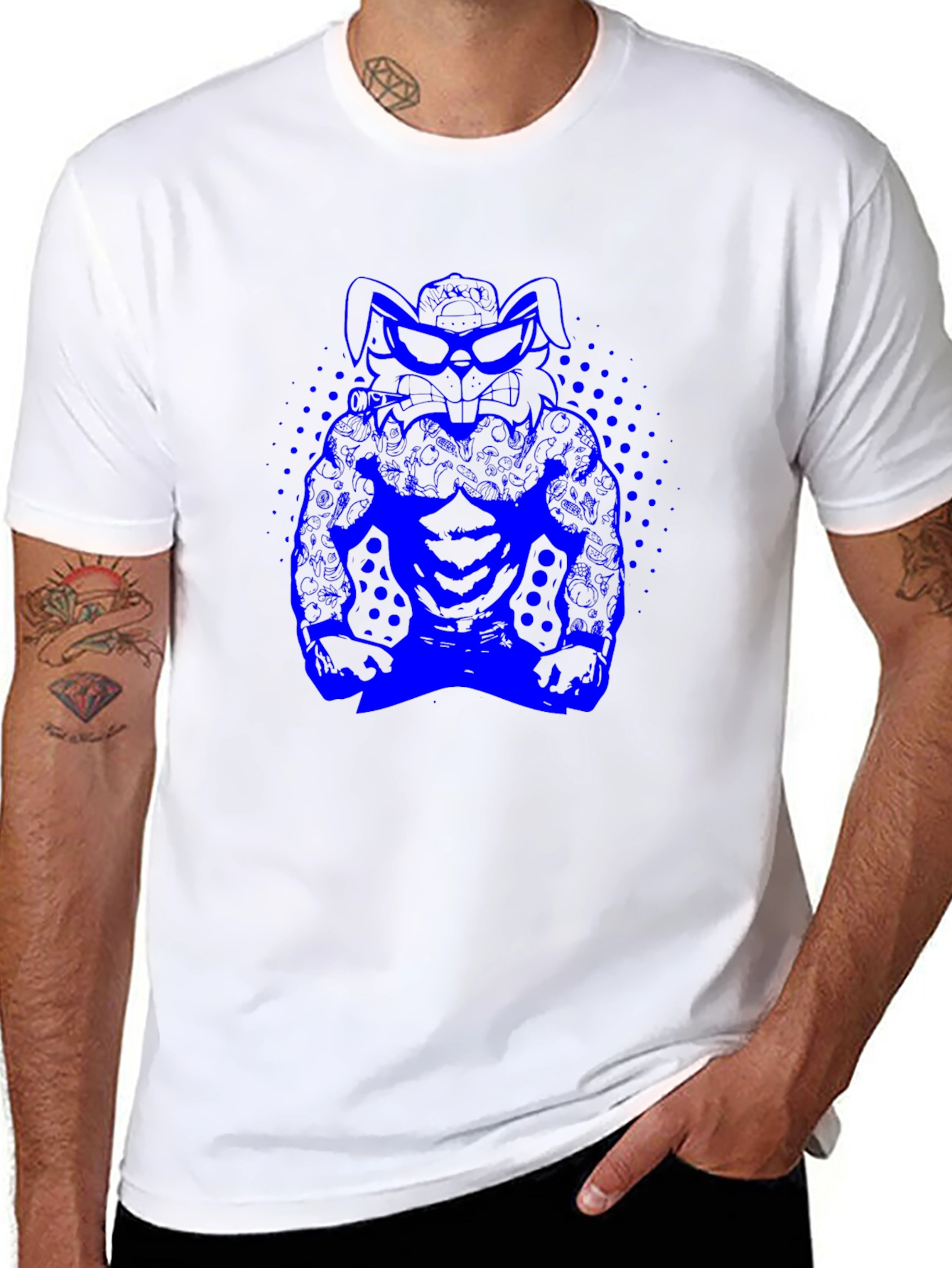 Graphic T-Shirt - Blue Monster Design