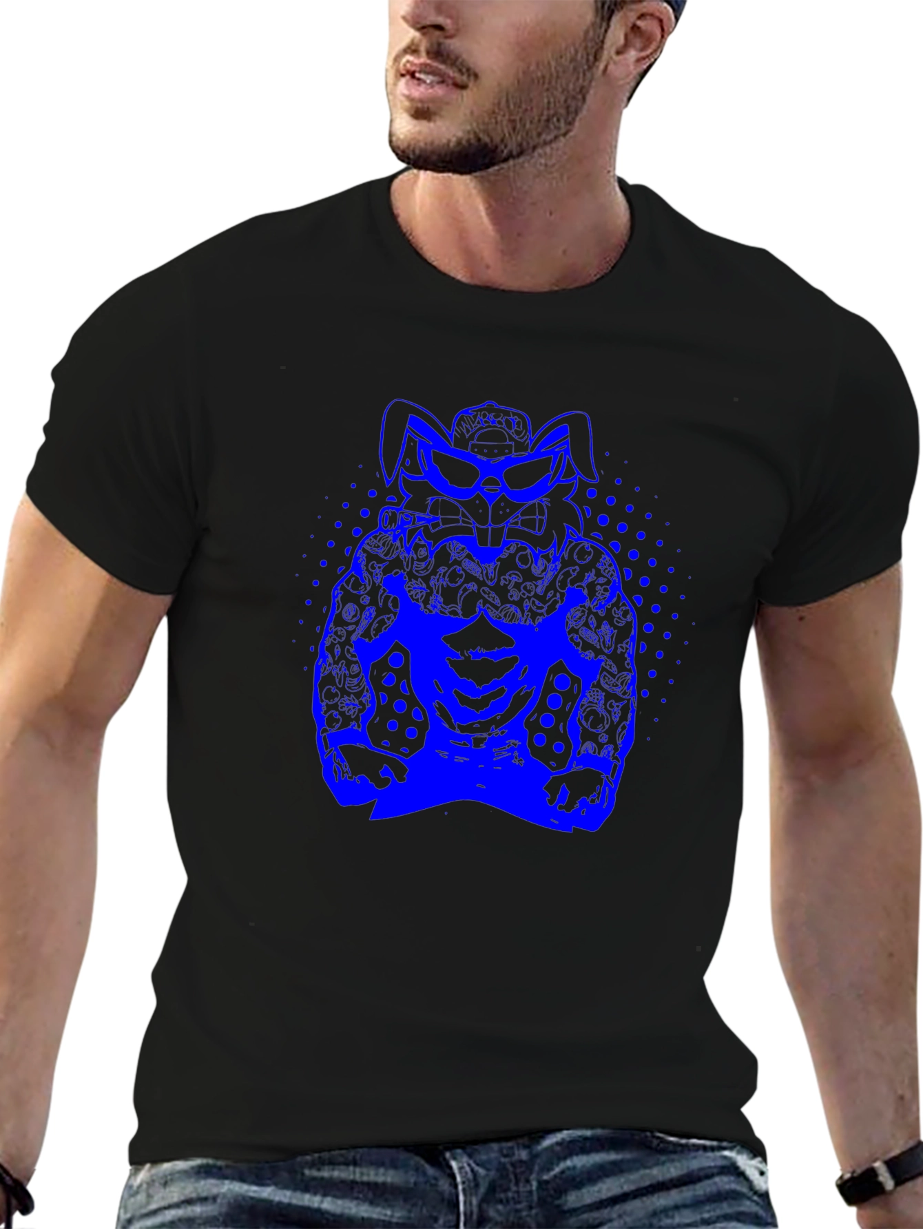 Graphic T-Shirt - Blue Monster Design