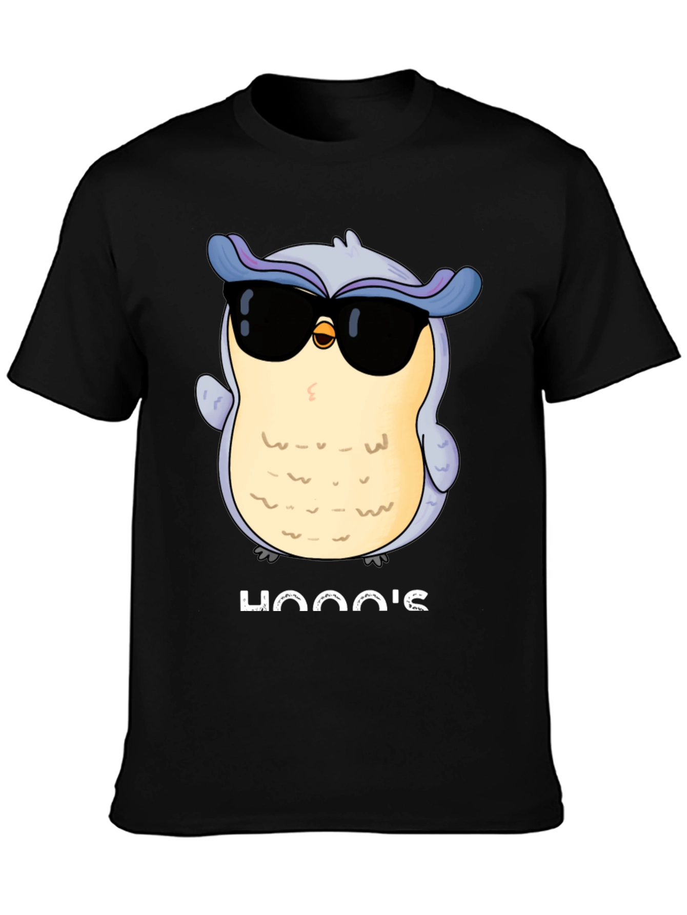 Cool Owl Graphic Tee - Hooos There? Black T-Shirt