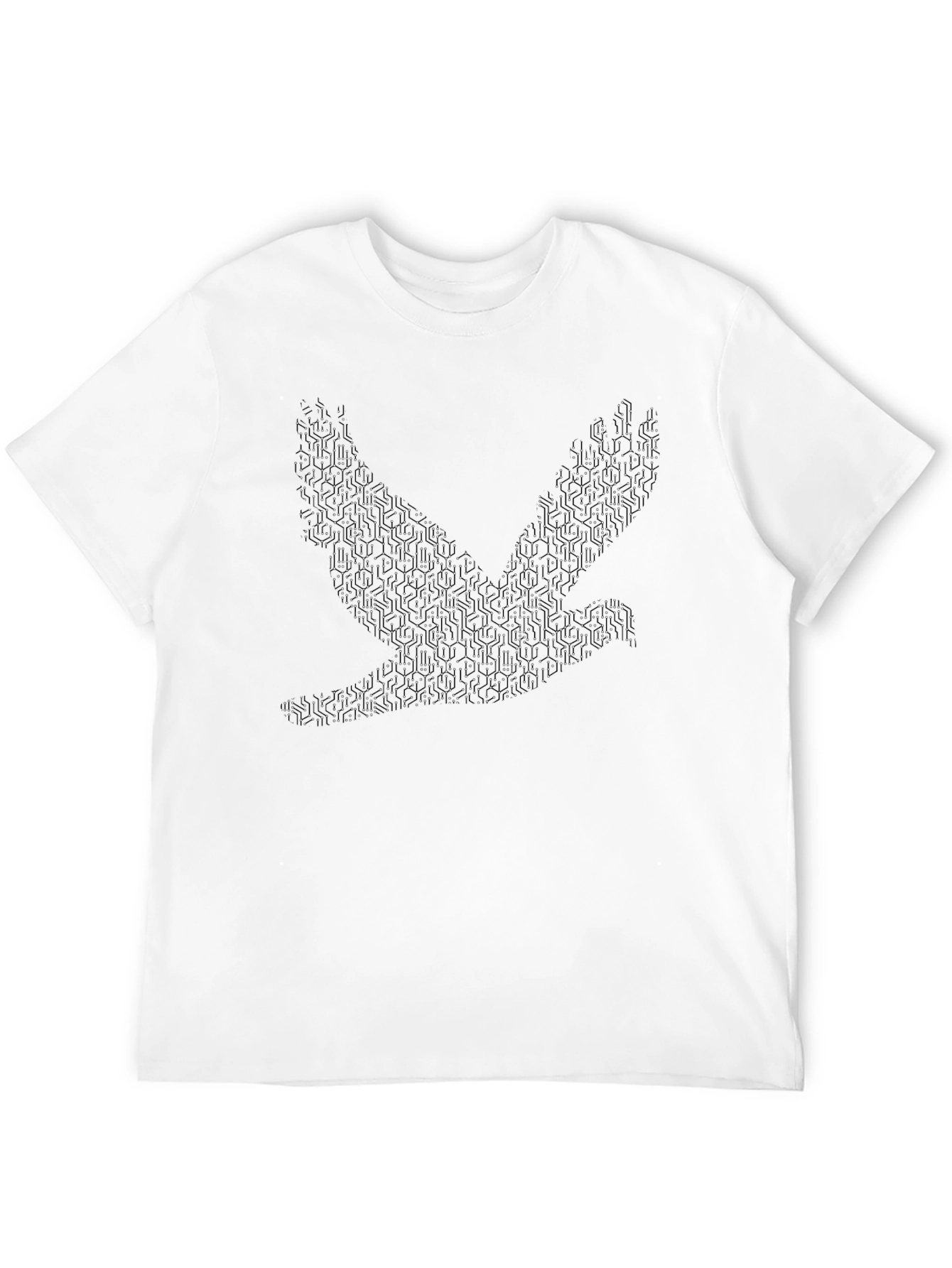 Geometric Dove Graphic T-Shirt - Modern Style