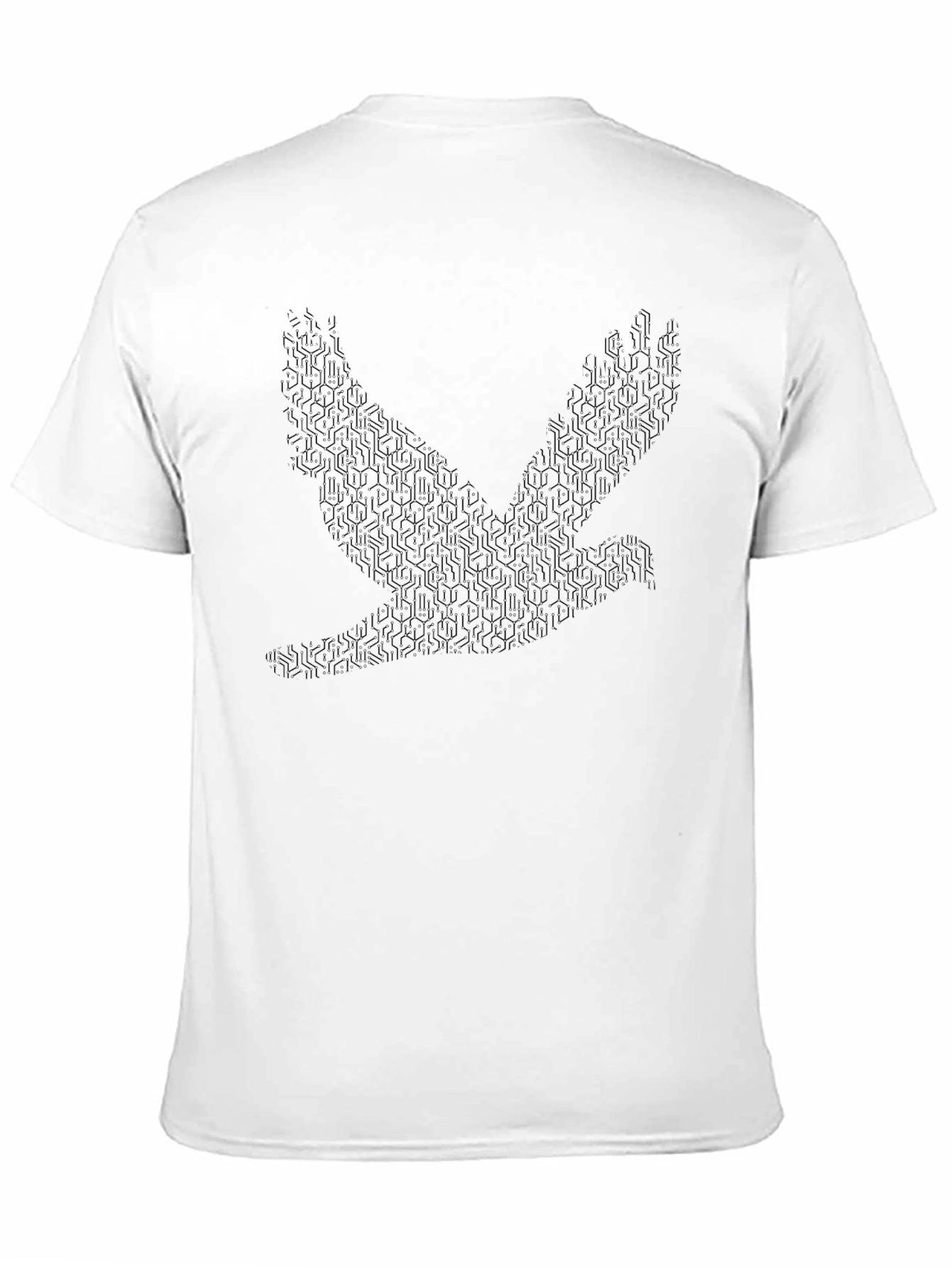 Geometric Dove Graphic T-Shirt - Modern Style