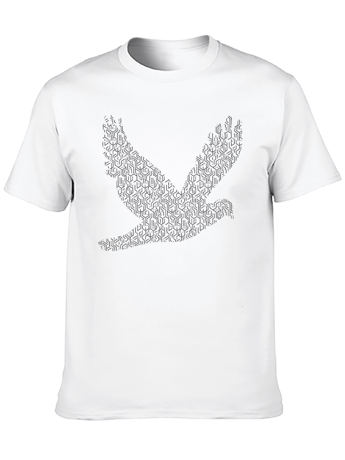 Geometric Dove Graphic T-Shirt - Modern Style