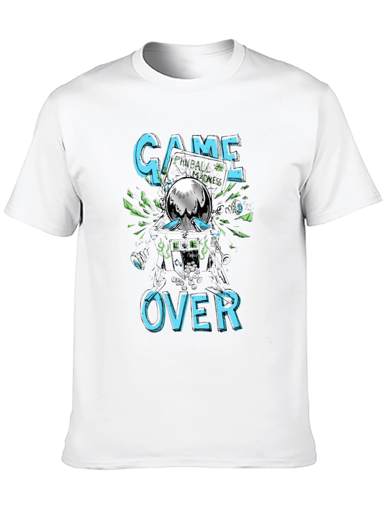Game Over Pinball Madness Graphic Tee