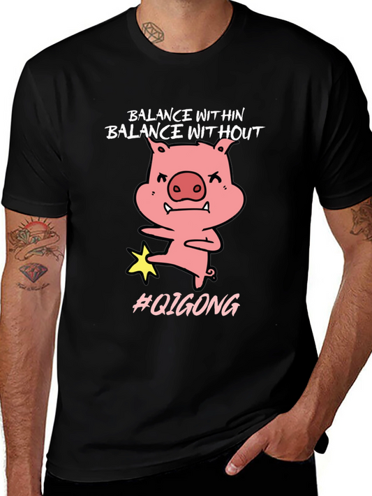 Balance Within Funny Pig Qigong T-Shirt