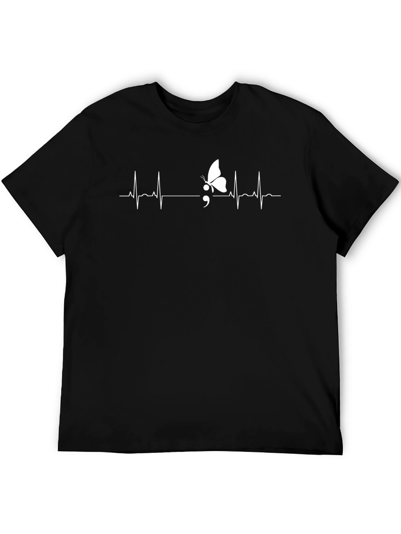 Butterfly Semicolon Heartbeat Graphic Tee