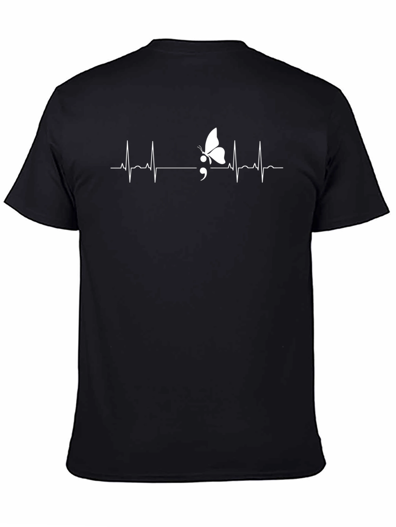 Butterfly Semicolon Heartbeat Graphic Tee