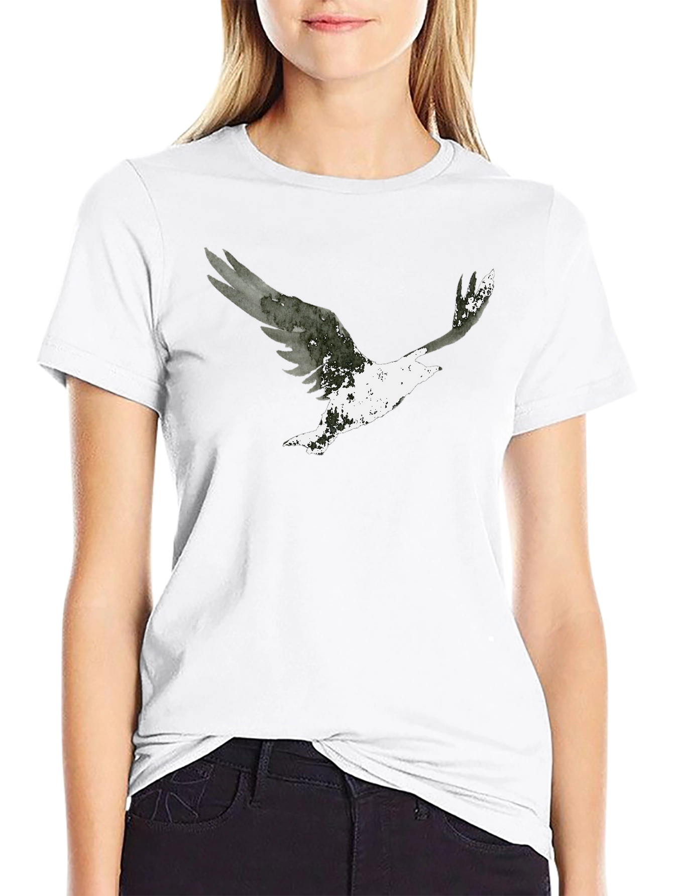 Abstract Eagle Graphic Tee - Mens Black T-Shirt