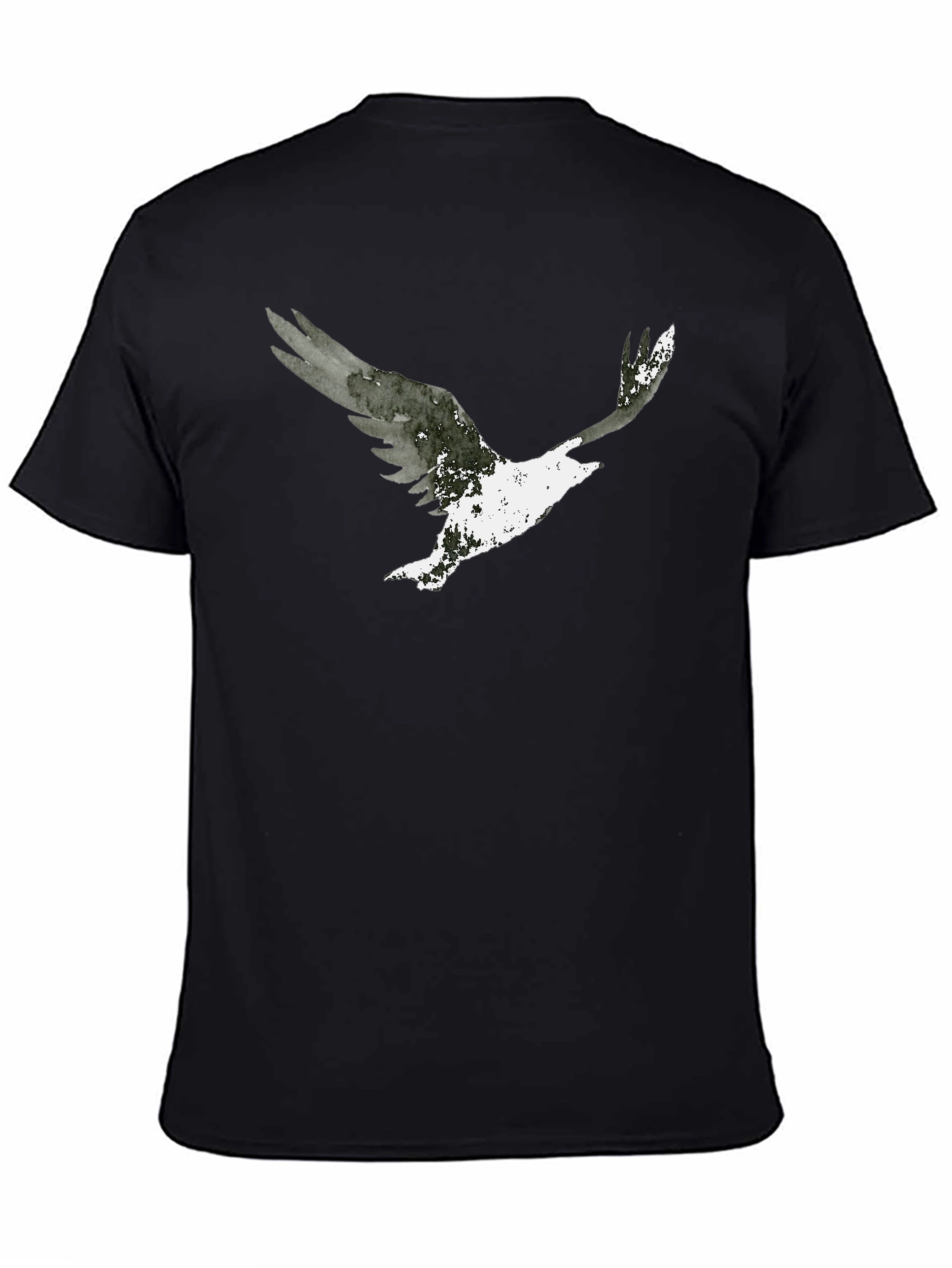 Abstract Eagle Graphic Tee - Mens Black T-Shirt
