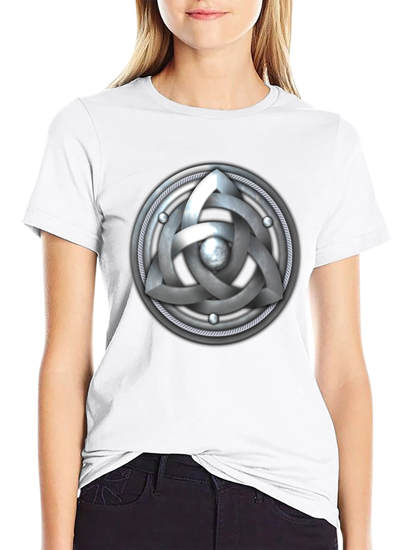 Celtic Knot Triquetra Black T-Shirt