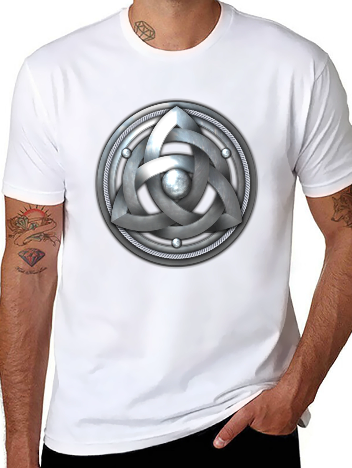 Celtic Knot Triquetra Black T-Shirt