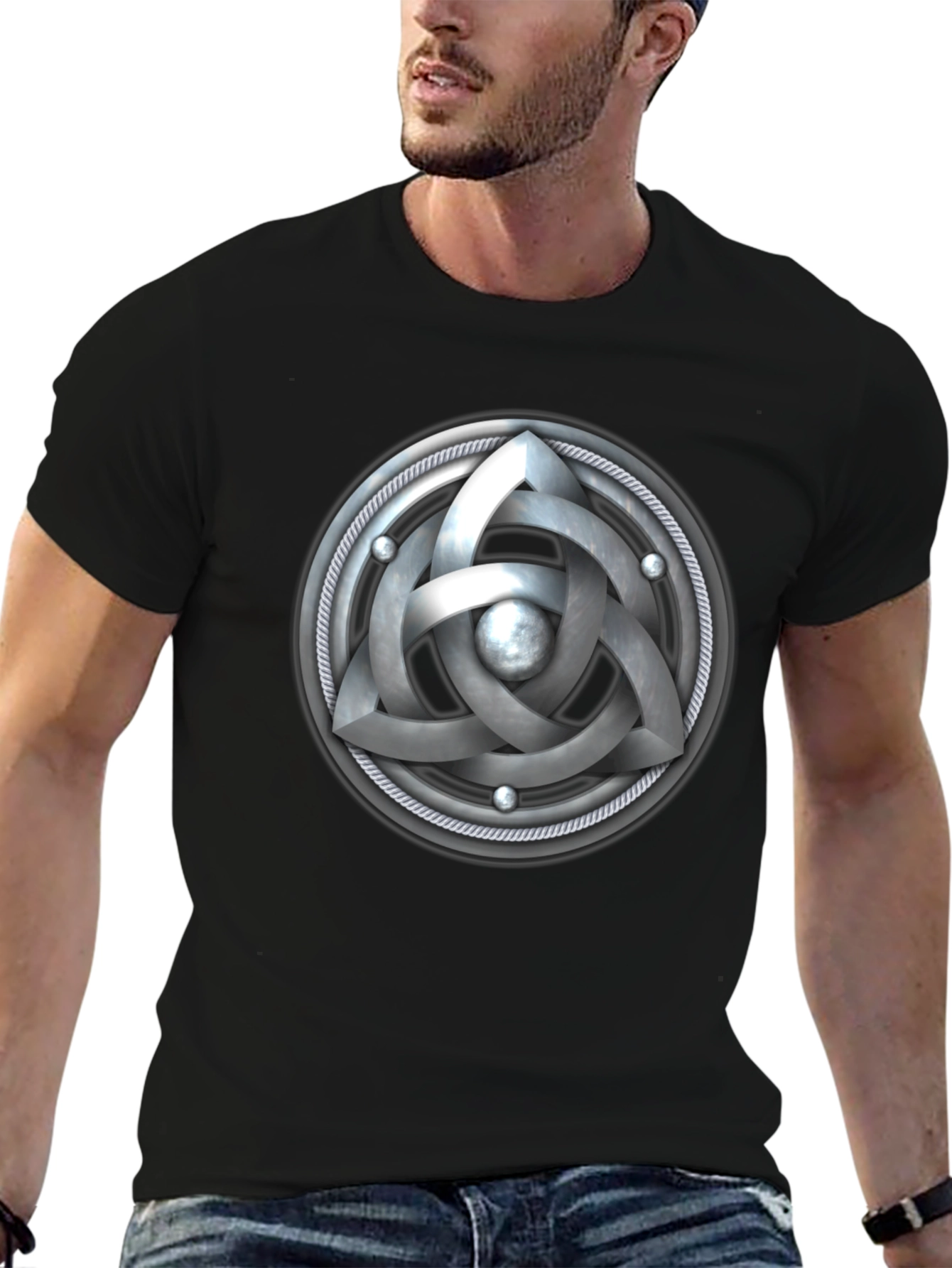 Celtic Knot Triquetra Black T-Shirt