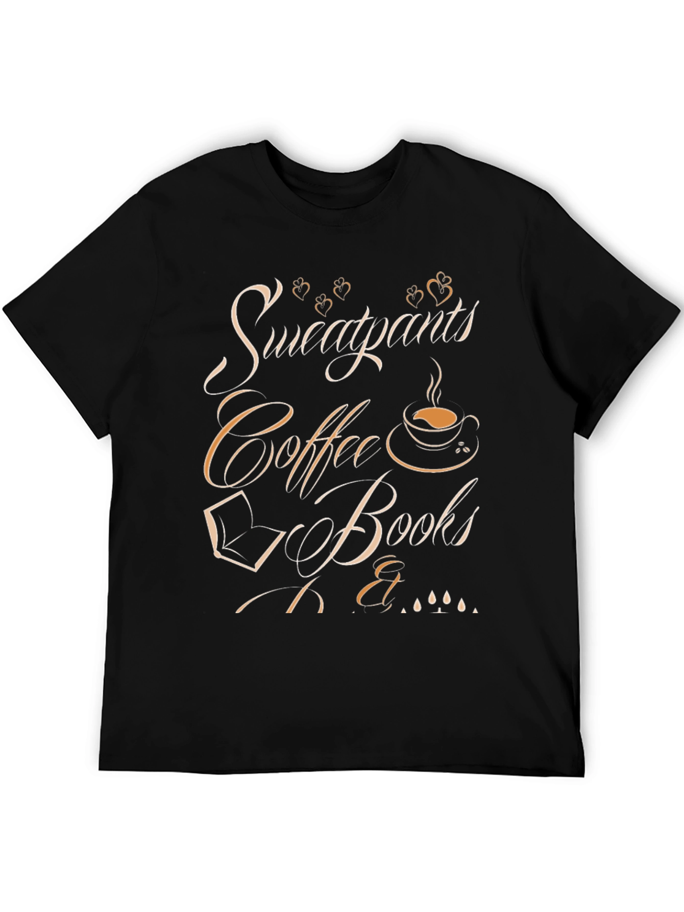 Sweatpants Coffee & Books Graphic Tee