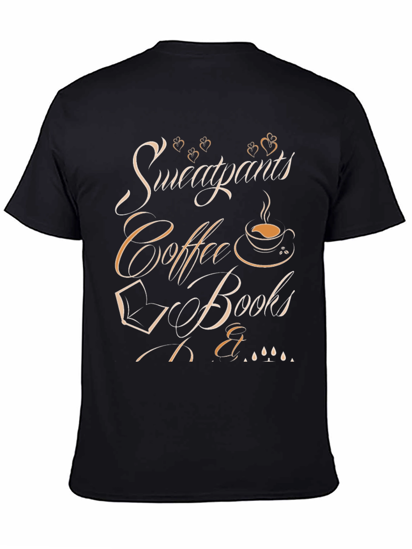 Sweatpants Coffee & Books Graphic Tee