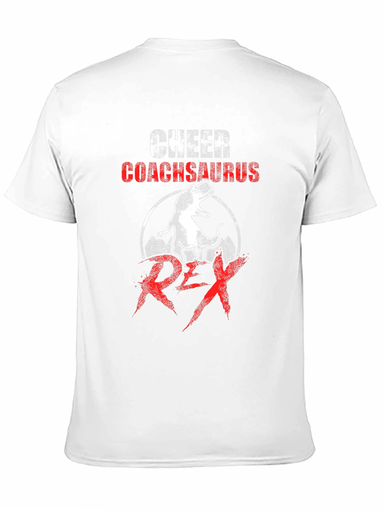 Cheer Coachsaurus Rex T-Shirt - Dinosaur Graphic Tee