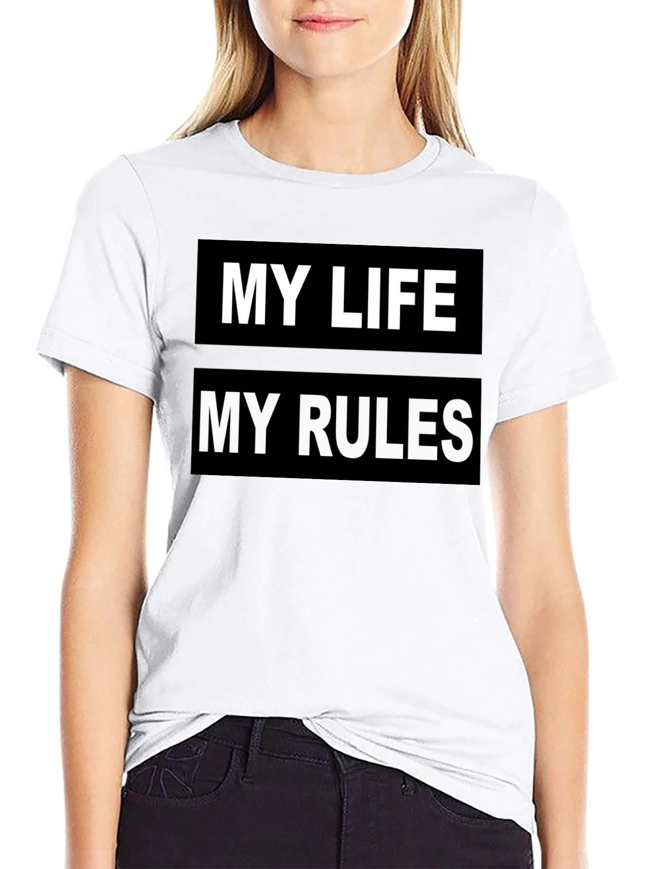 My Life My Rules Graphic Tee - Black