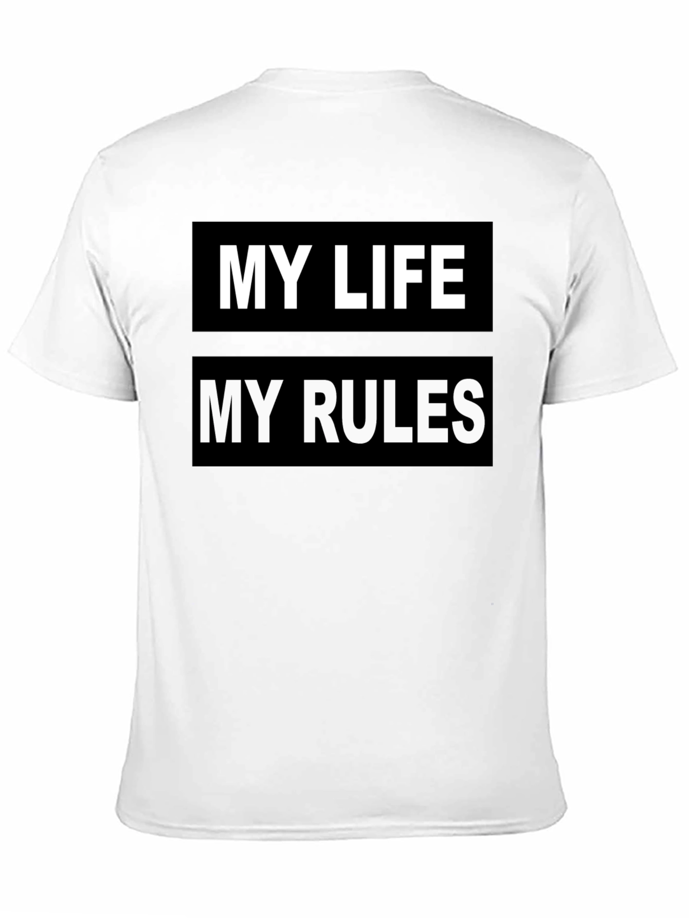 My Life My Rules Graphic Tee - Black