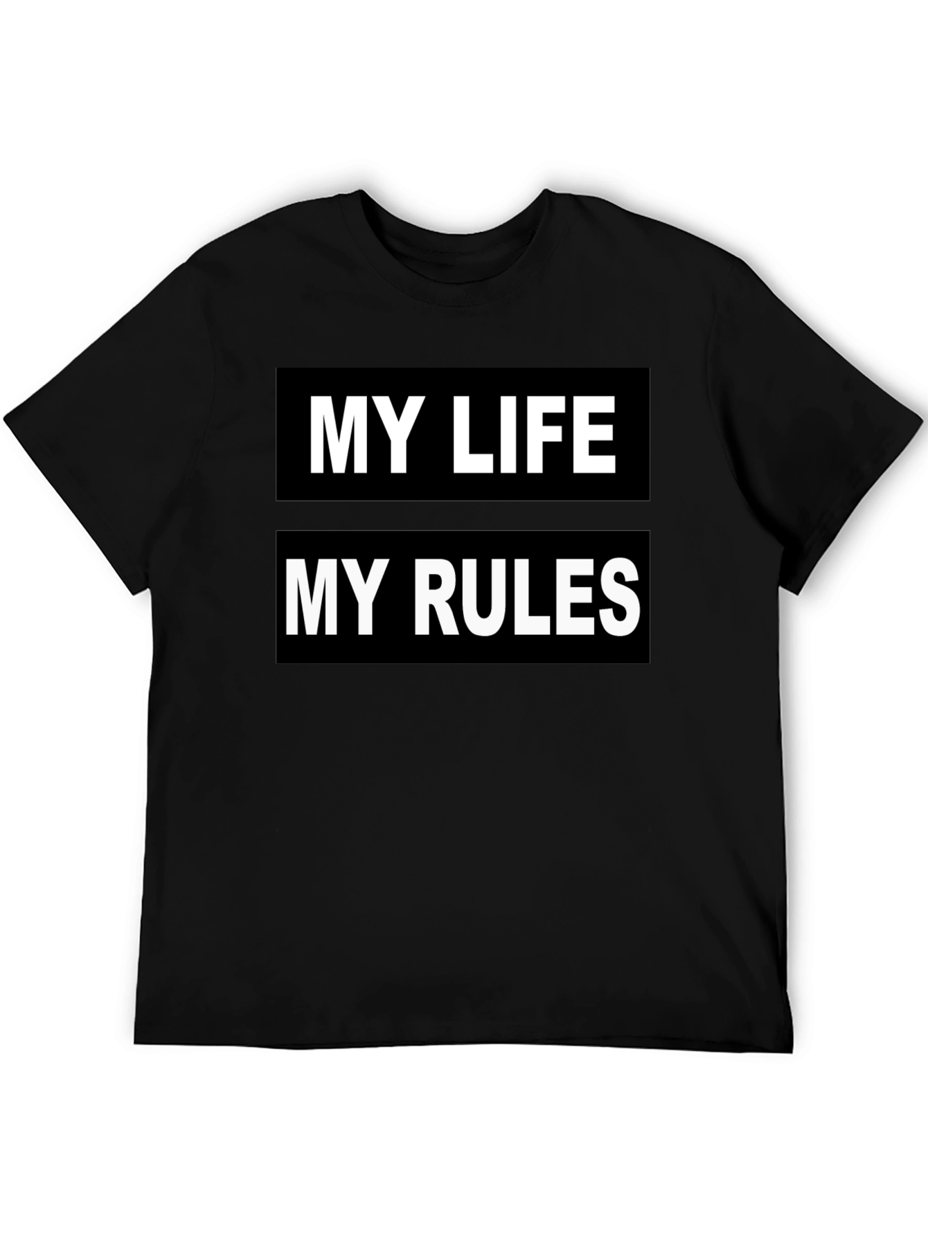 My Life My Rules Graphic Tee - Black