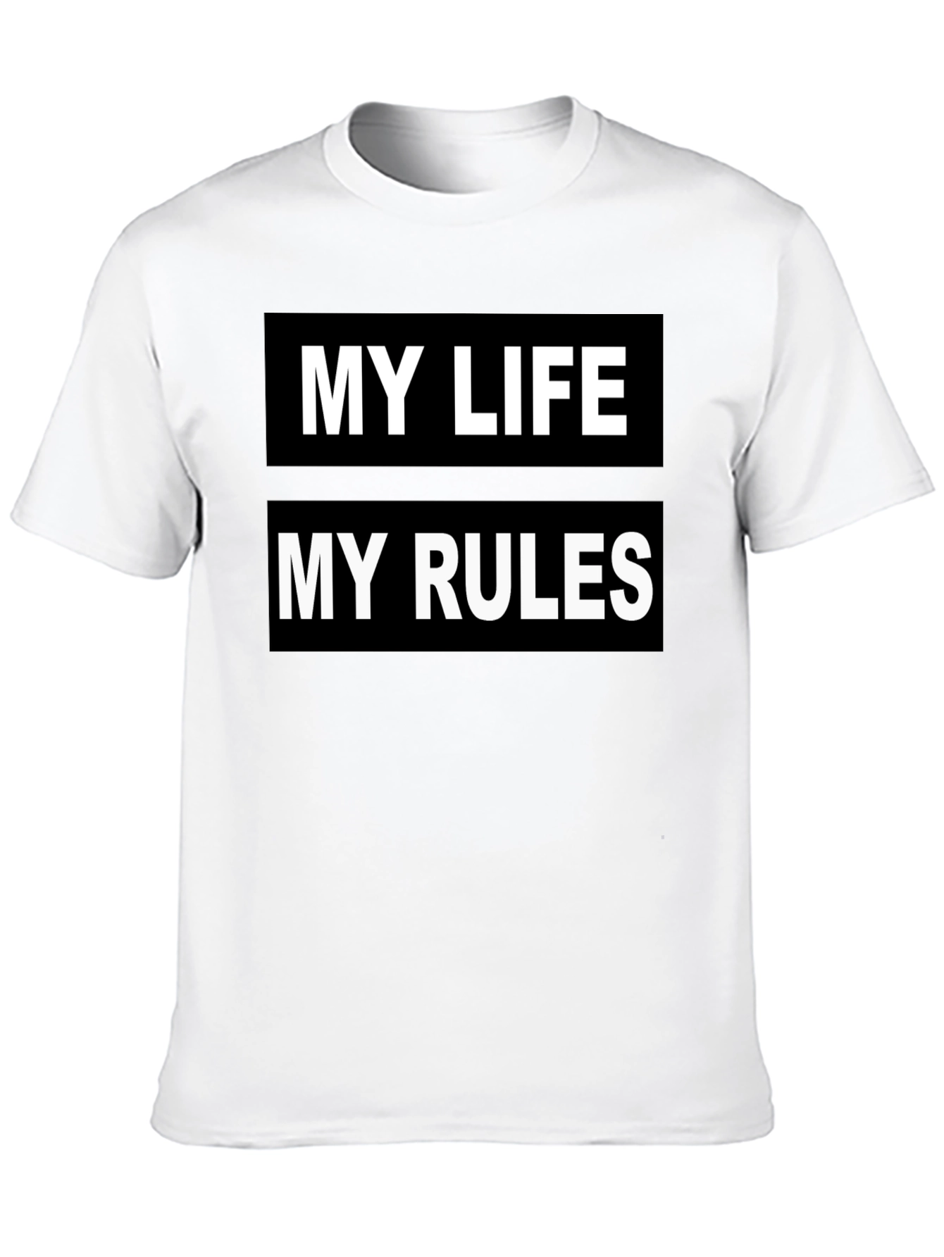 My Life My Rules Graphic Tee - Black