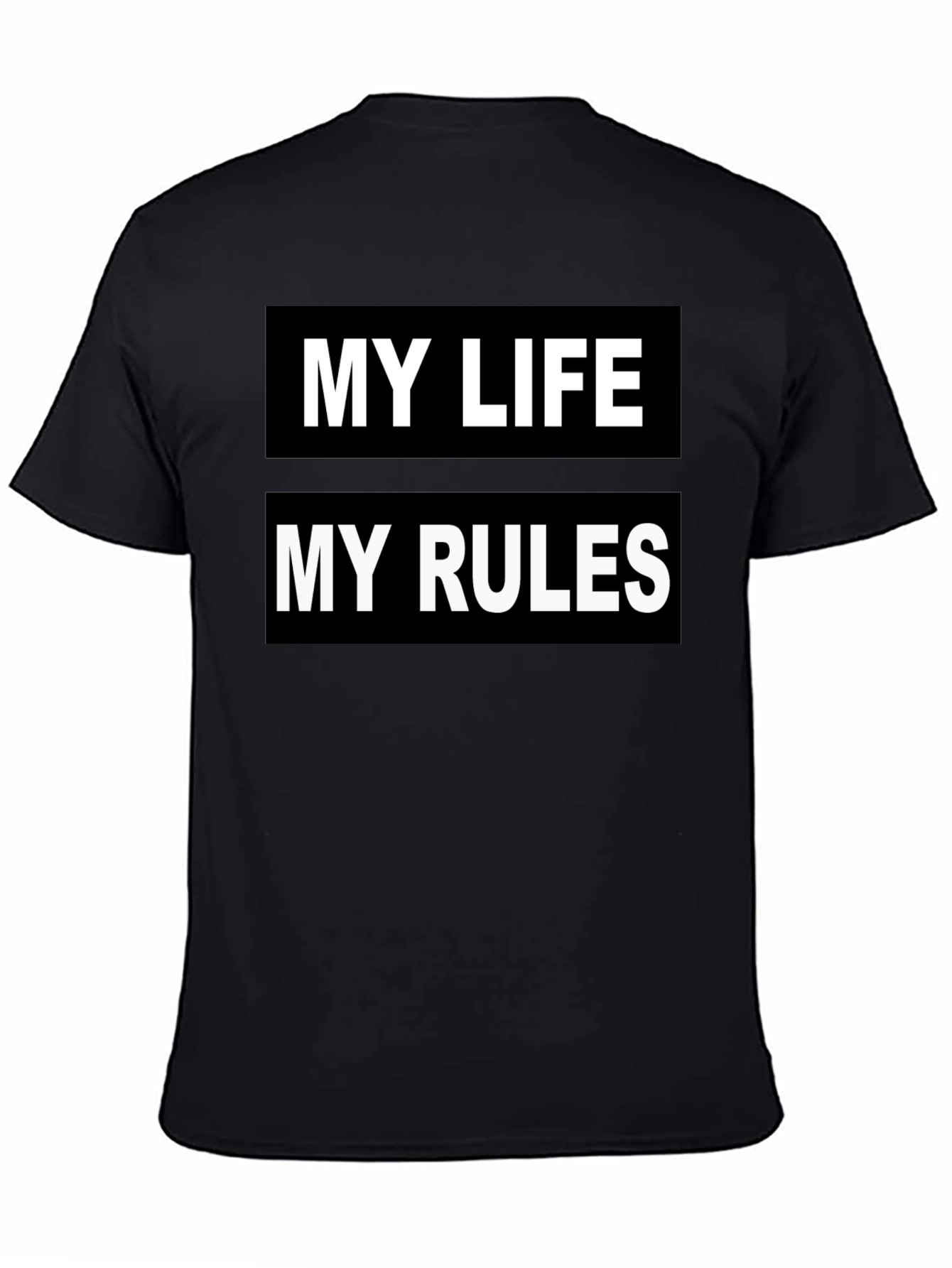 My Life My Rules Graphic Tee - Black