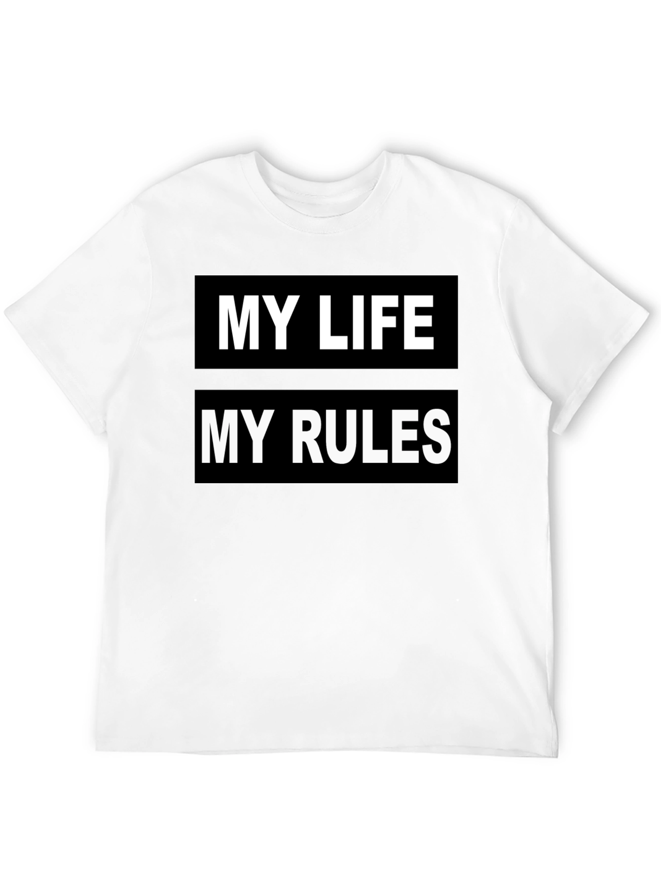 My Life My Rules Graphic Tee - Black