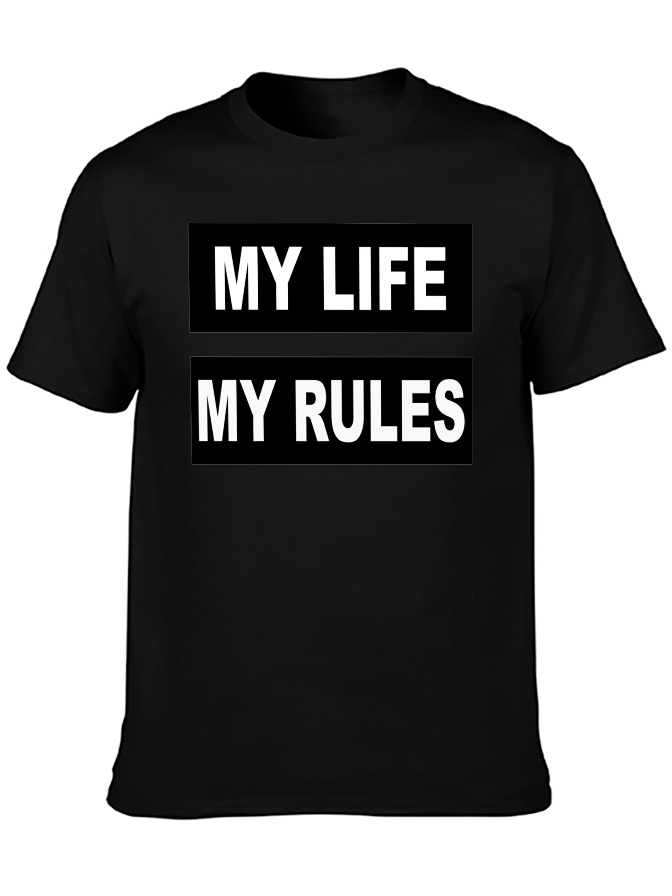 My Life My Rules Graphic Tee - Black