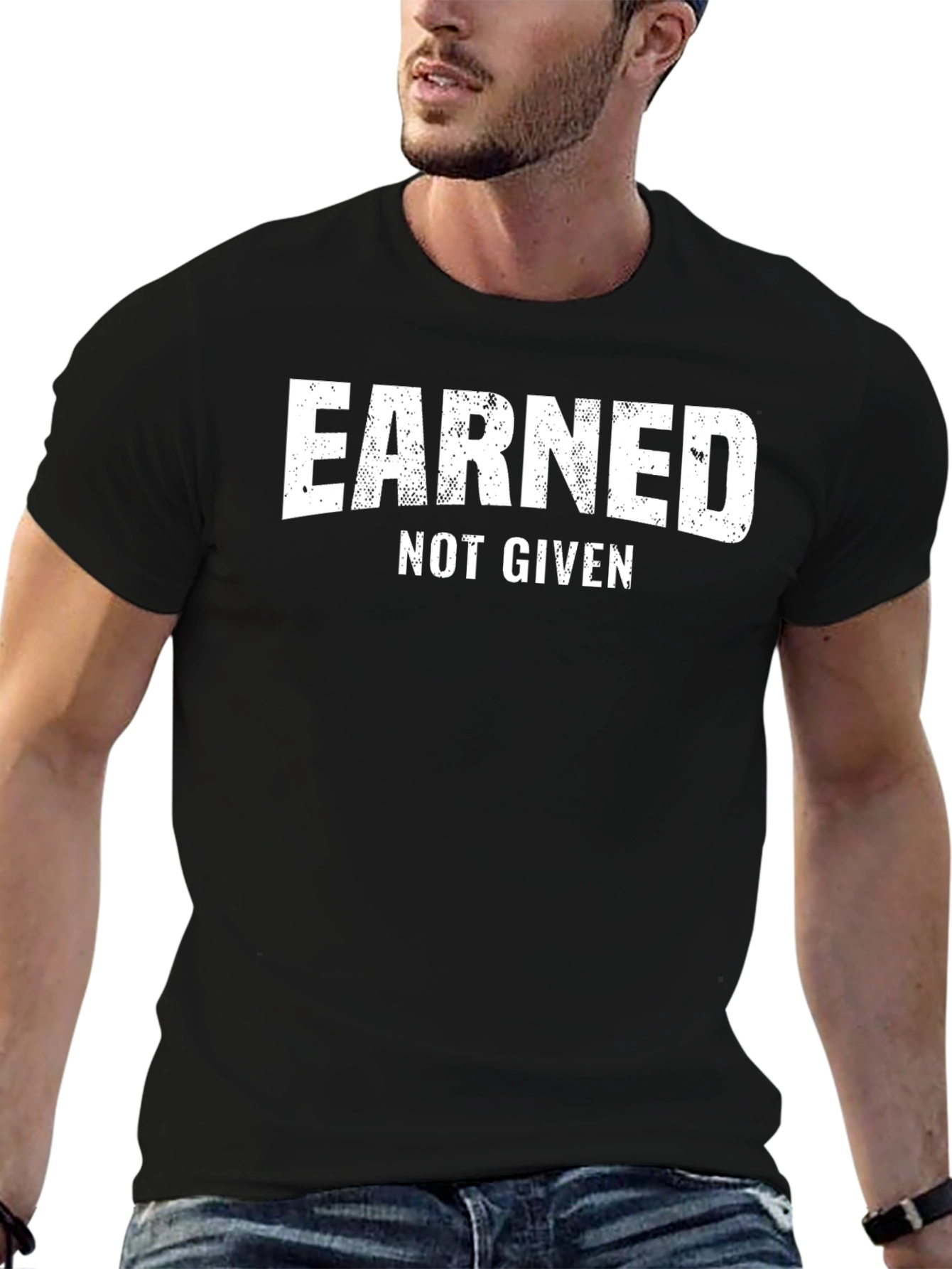 Earned Not Given Mens Graphic Tee - Black