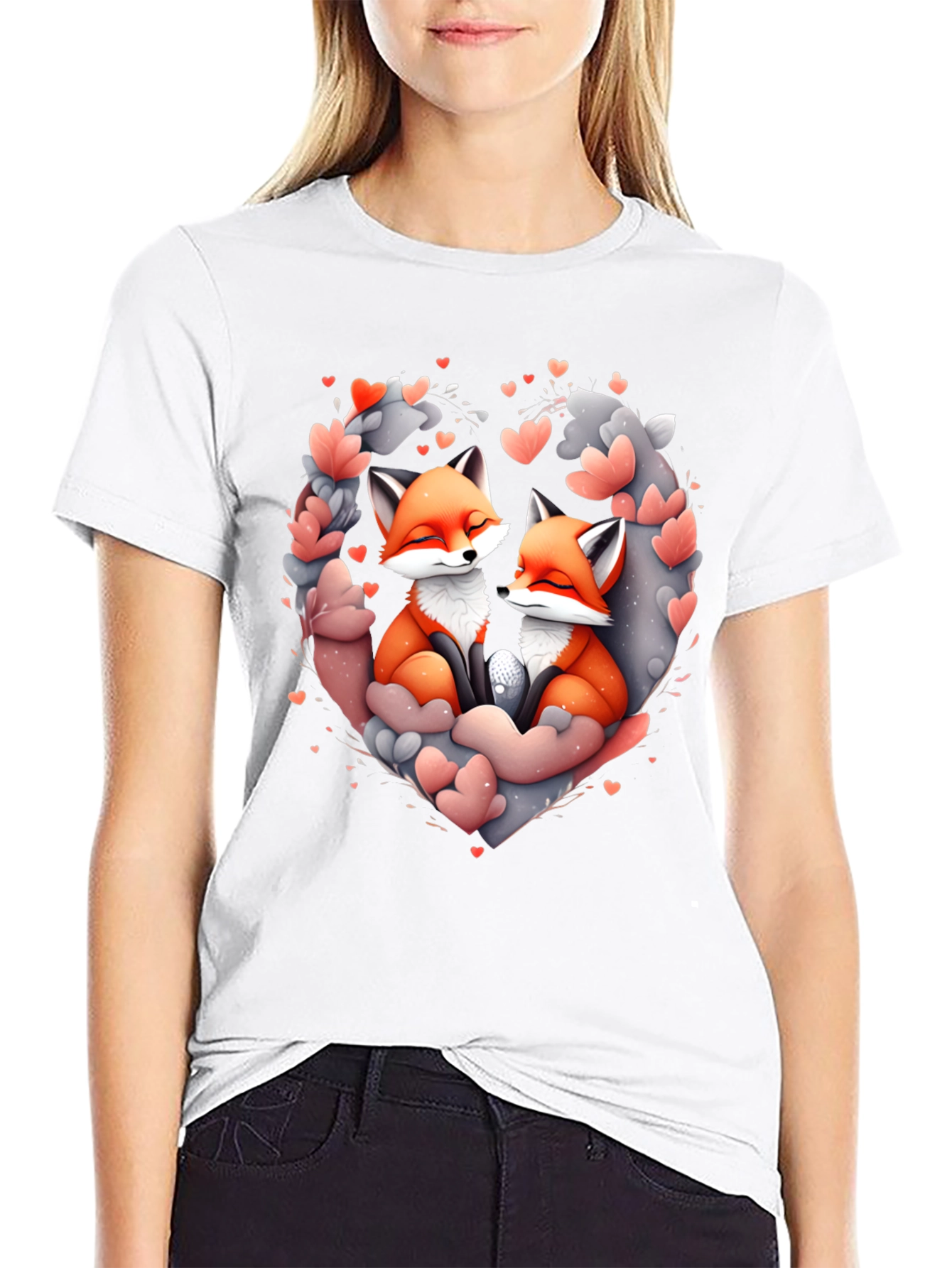Fox Love Heart T-Shirt