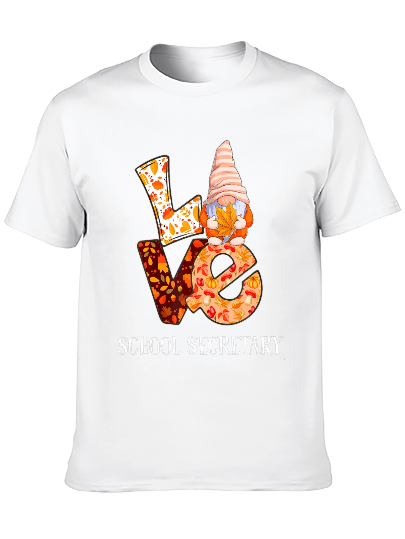 School Secretary Fall Gnome T-Shirt