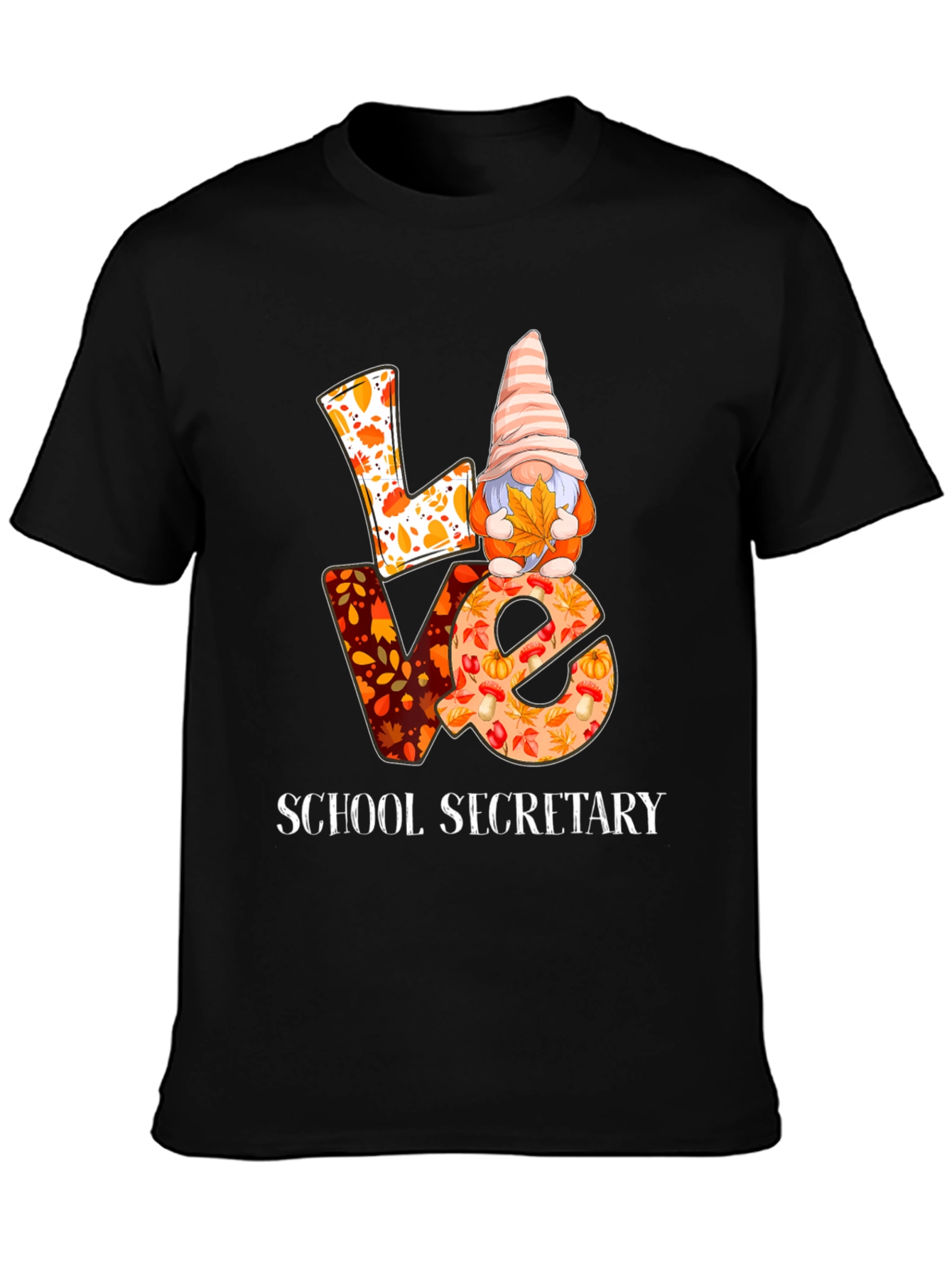 School Secretary Fall Gnome T-Shirt