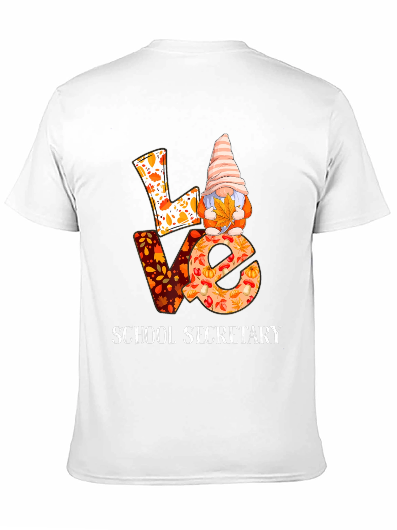 School Secretary Fall Gnome T-Shirt