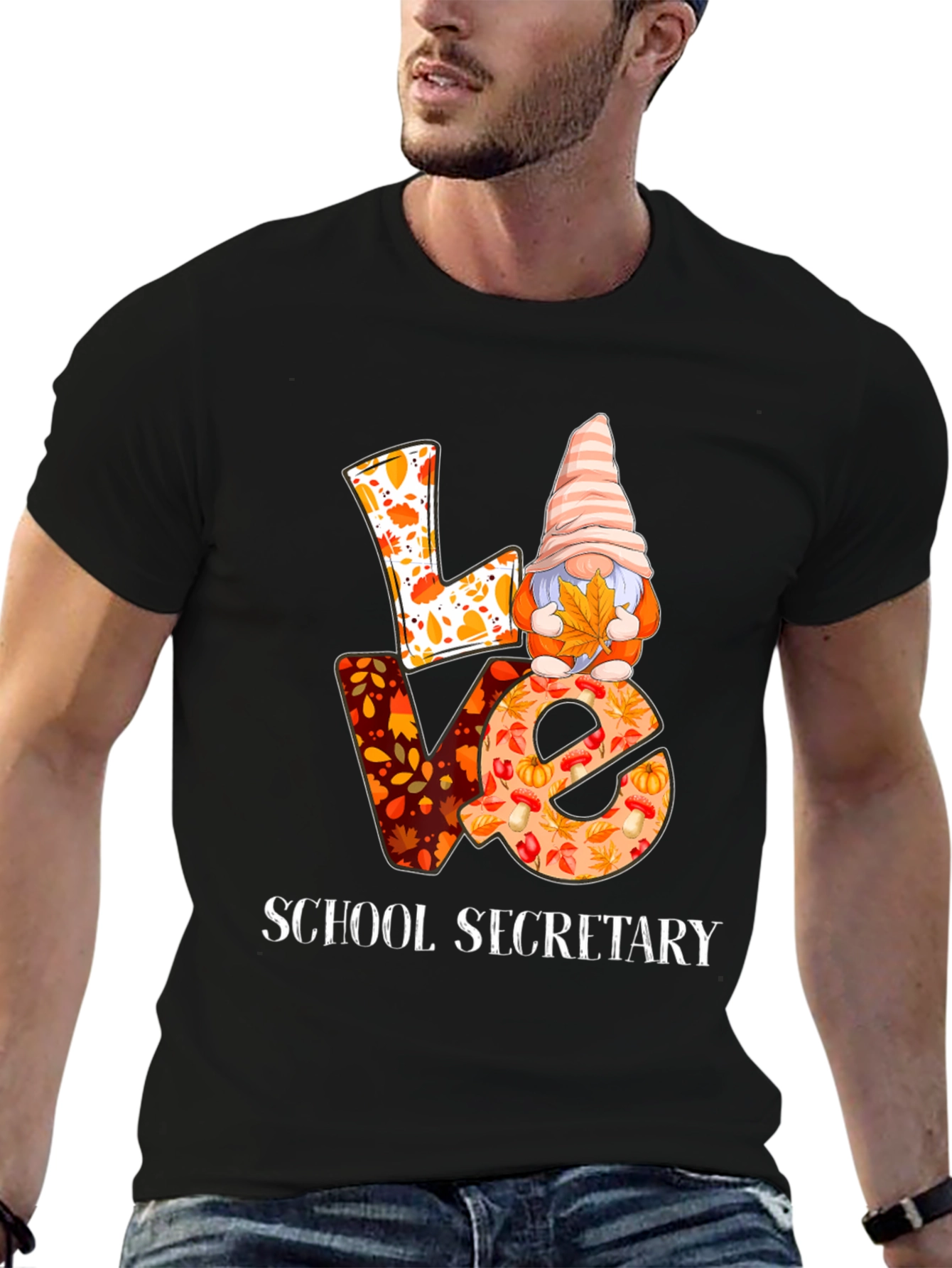 School Secretary Fall Gnome T-Shirt