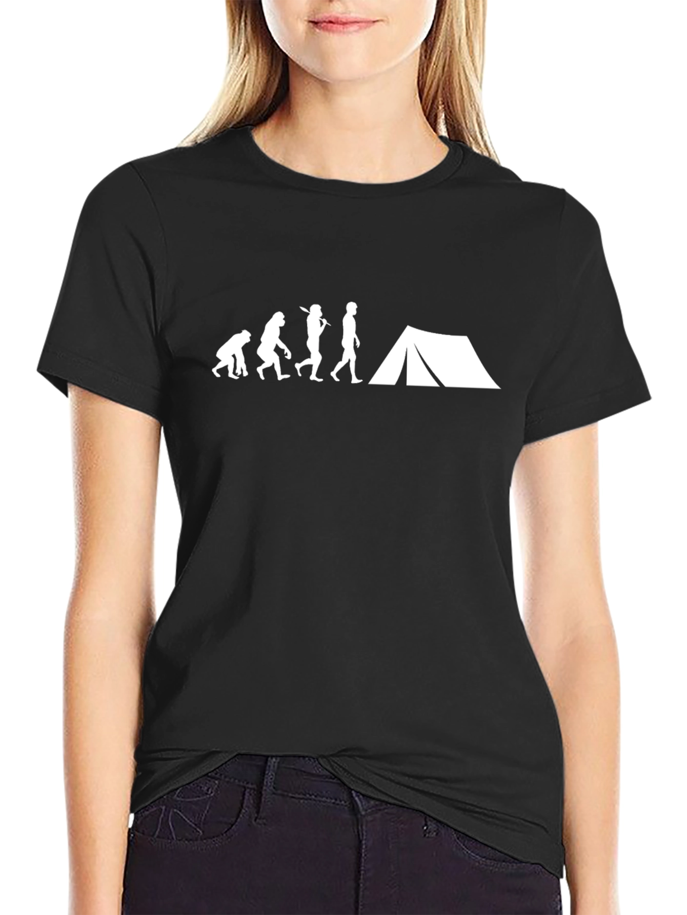 Evolution of Camping T-Shirt - Funny Outdoor Tee